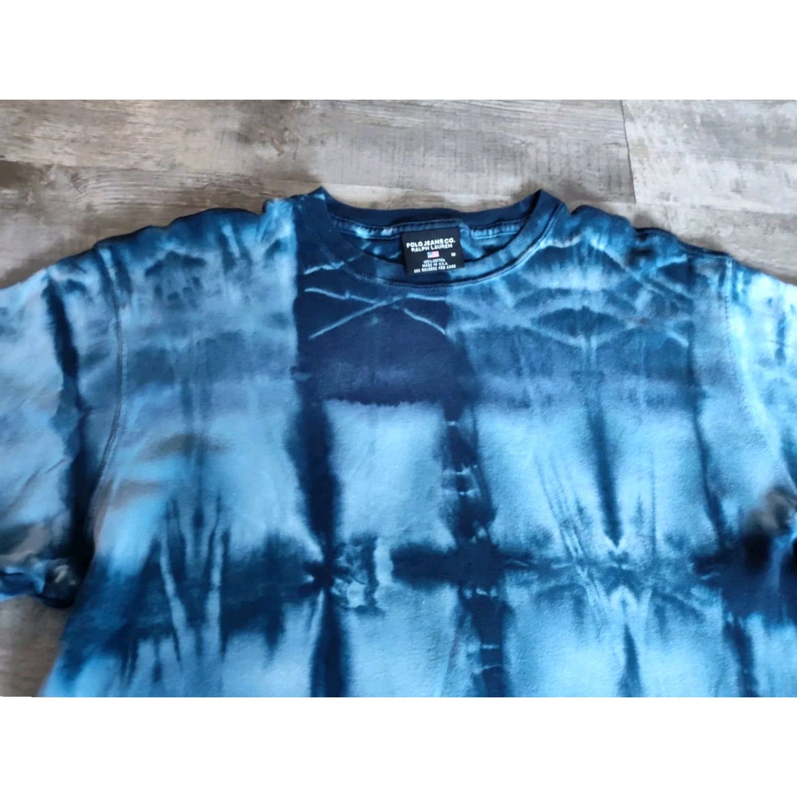 Ralph Lauren VINTAGE Ralph Lauren Men T-Shirt Size M Cotton Tie Dye Short Sleeve Blue 90s Y2K Made in USA Size US M / EU 48-50 / 2 - 4 Thumbnail
