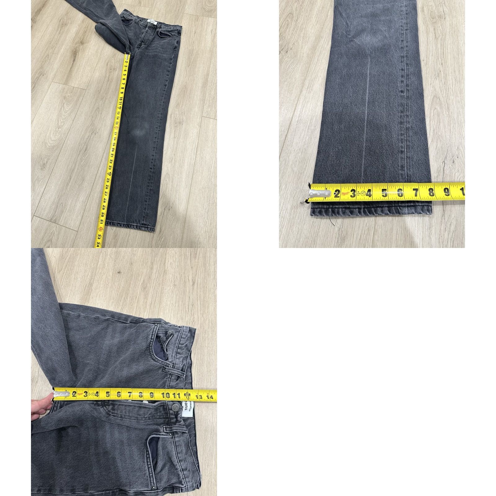 Reformation VINTAGE Reformation Jeans Straight Women's 28 Gray High Rise Cynthia Long Retro Size 28" / US 6 / IT 42 - 9 Thumbnail