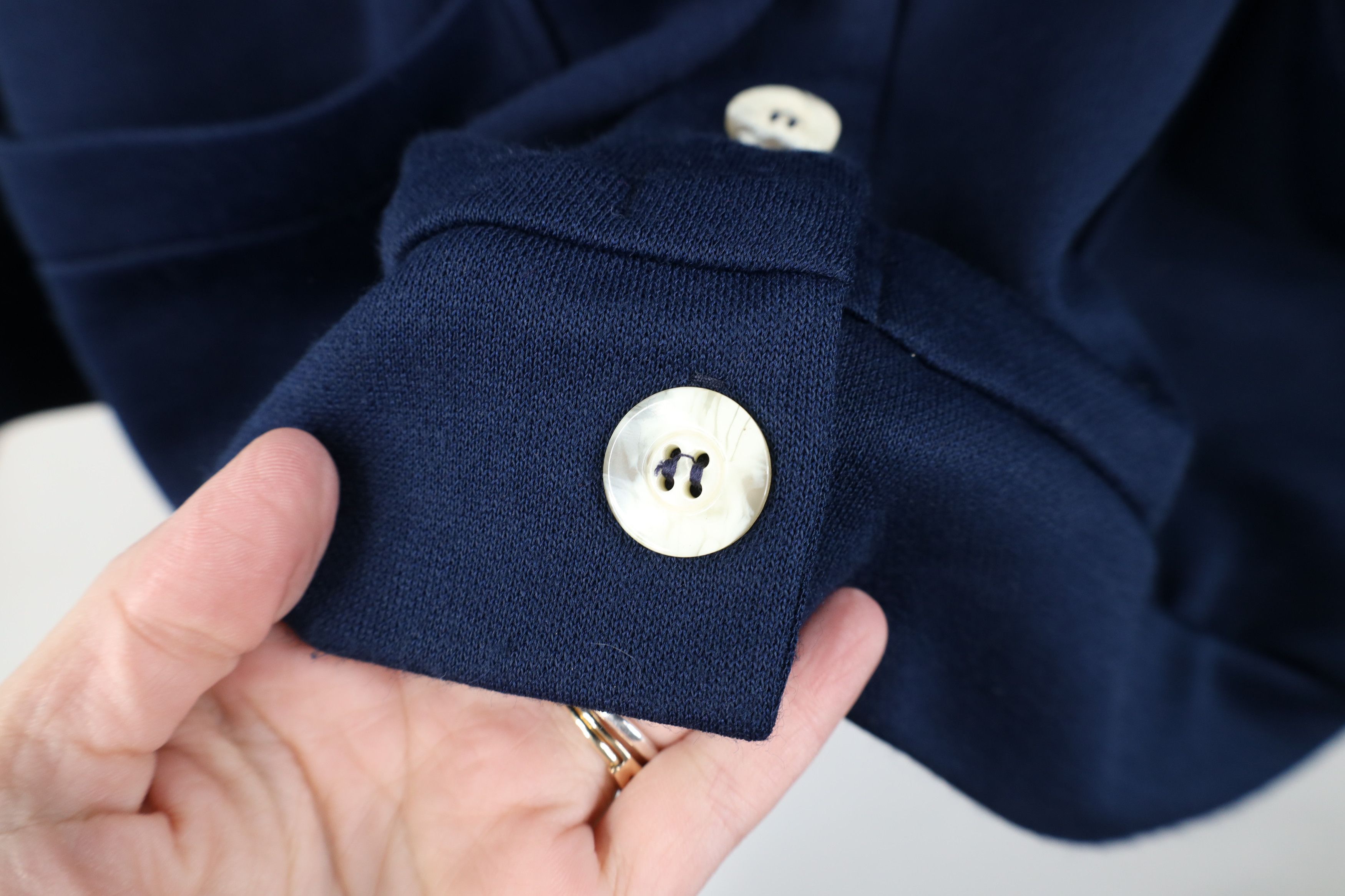 Vintage Vintage 70s Streetwear Pocket Cardigan Sweater Navy Blue USA Size XL / US 12-14 / IT 48-50 - 5 Thumbnail
