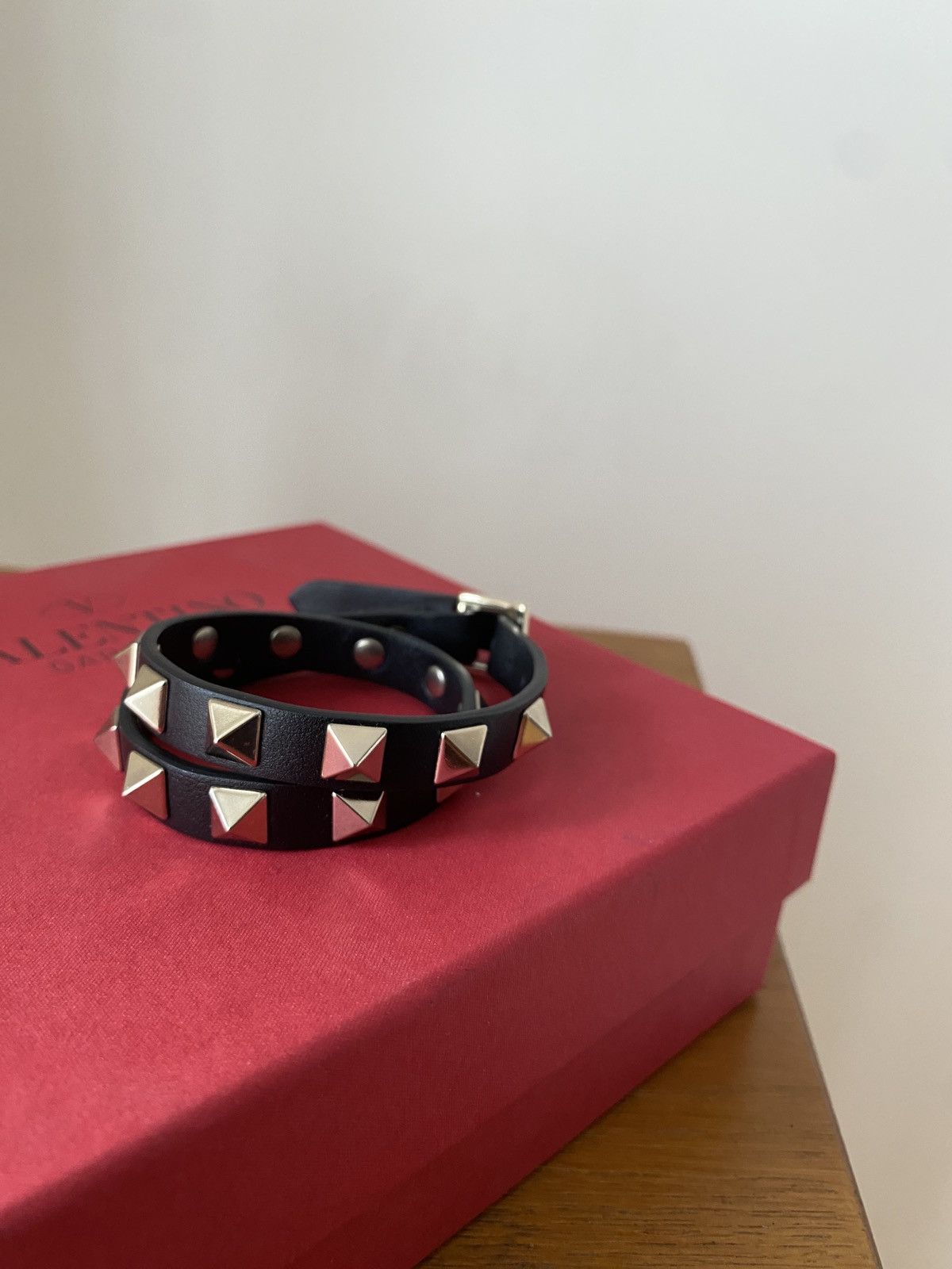 Valentino Valentino - Black Rockstud Wrap Bracelet Size ONE SIZE - 2 Thumbnail