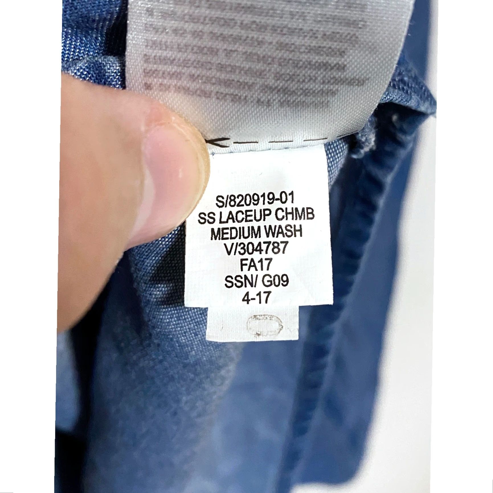 Old Navy Old Navy Chambray Dress Womens XS Flutter Sleeves Lace Up Coastal Peasant Boho Dress Size XS / US 0-2 / IT 36-38 - 7 Thumbnail