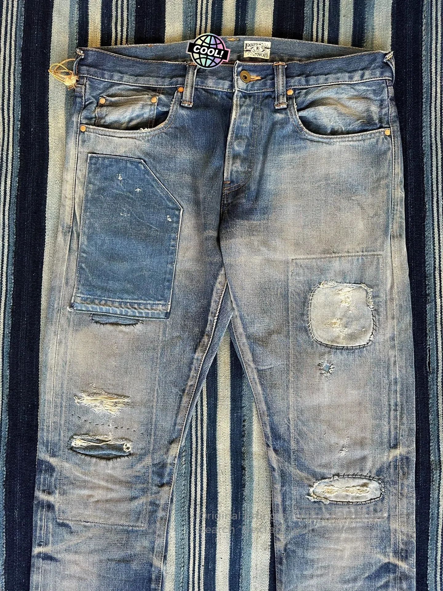 Prps dark wash patchwork denim jeans. Size US 32 / EU 48 - 3 Thumbnail
