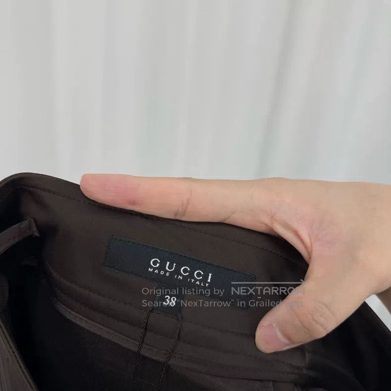 Gucci Gucci Coffee-coloured gold-buttoned casual trousers Size US 38 / EU 54 - 5 Thumbnail
