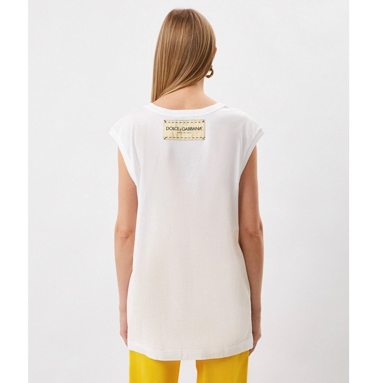 Dolce & Gabbana Dolce & Gabbana L'Amore E Bellezza Cotton T-shirt 38 XS Size XS / US 0-2 / IT 36-38 - 7 Thumbnail