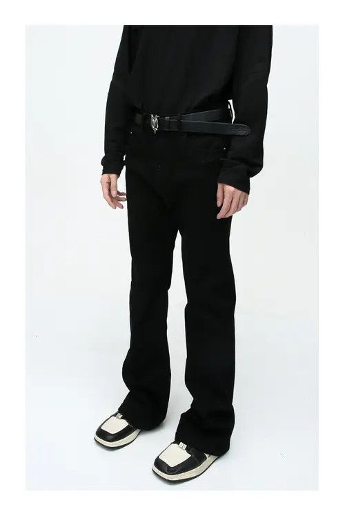 Anime × Japanese Brand × Jean Simple black slim-fit stretch bootcut jeans Size US 32 / EU 48 - 3 Thumbnail