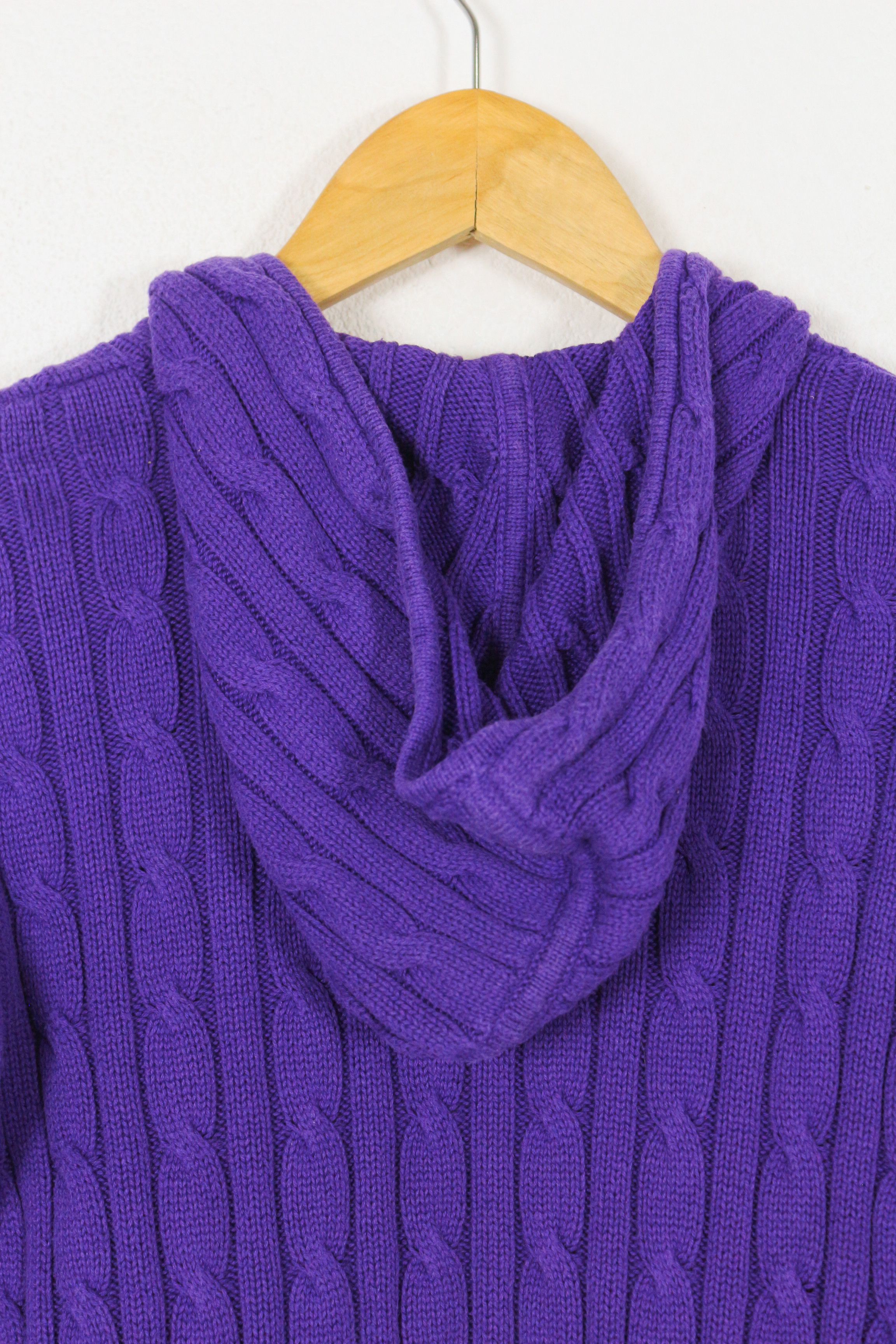 Polo Ralph Lauren Polo Ralph Lauren Pony Logo Cable Knit Hoodie Y2K Style Size S / US 4 / IT 40 - 5 Thumbnail