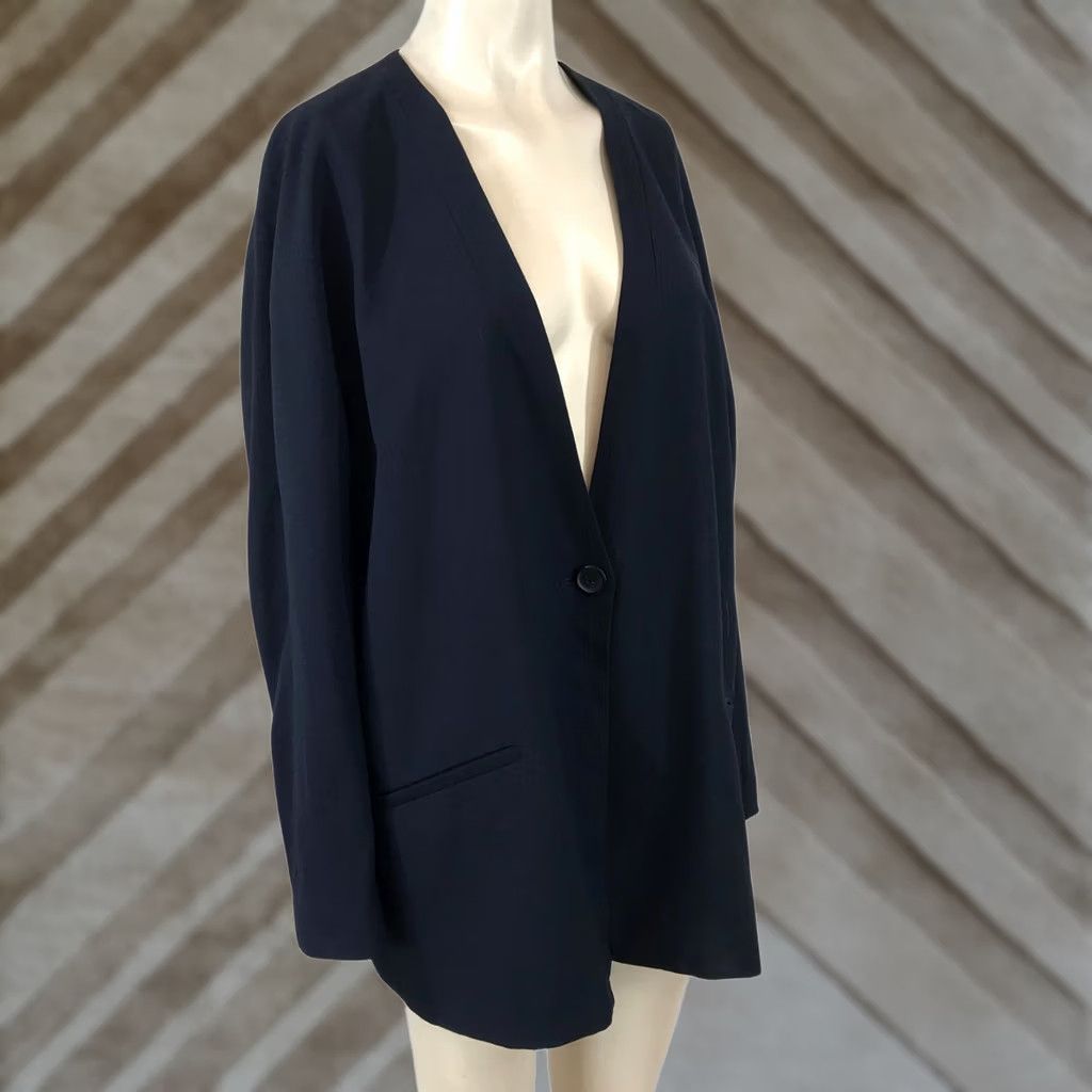 Madewell MADEWELL Women's Blazer Blue Long Sleeve Lined Jacket 12 Size XL / US 12-14 / IT 48-50 - 1 Thumbnail