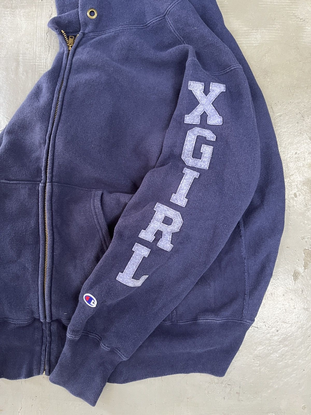 Champion Vintage Sunfaded Champion Xgirl Reverse Weave Zipper Hoodie Size US M / EU 48-50 / 2 - 3 Thumbnail