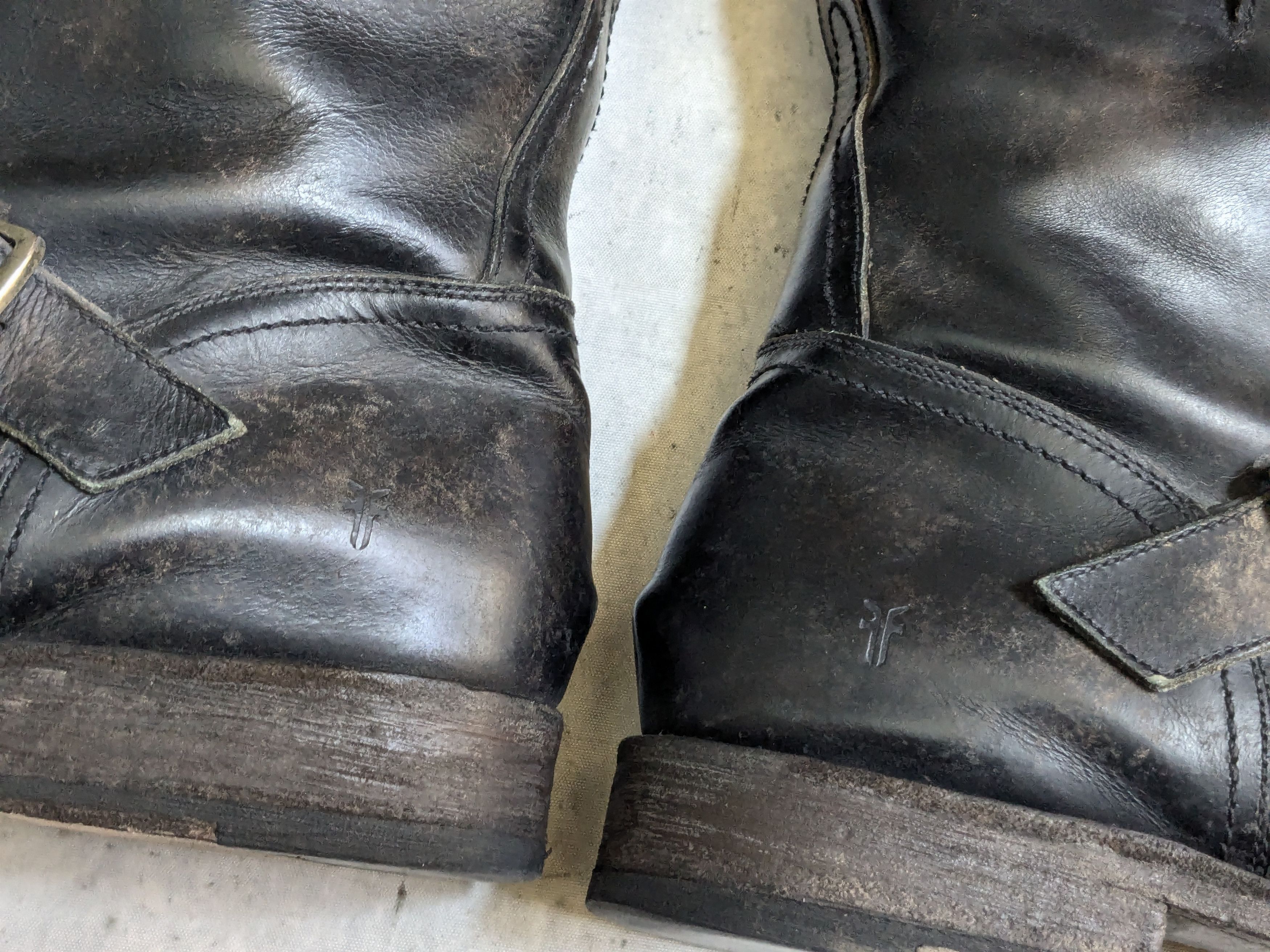 Frye Frye Engineer Boots Black 13 D Leather Side Zip Buckle Size US 13 / EU 46 - 12 Thumbnail