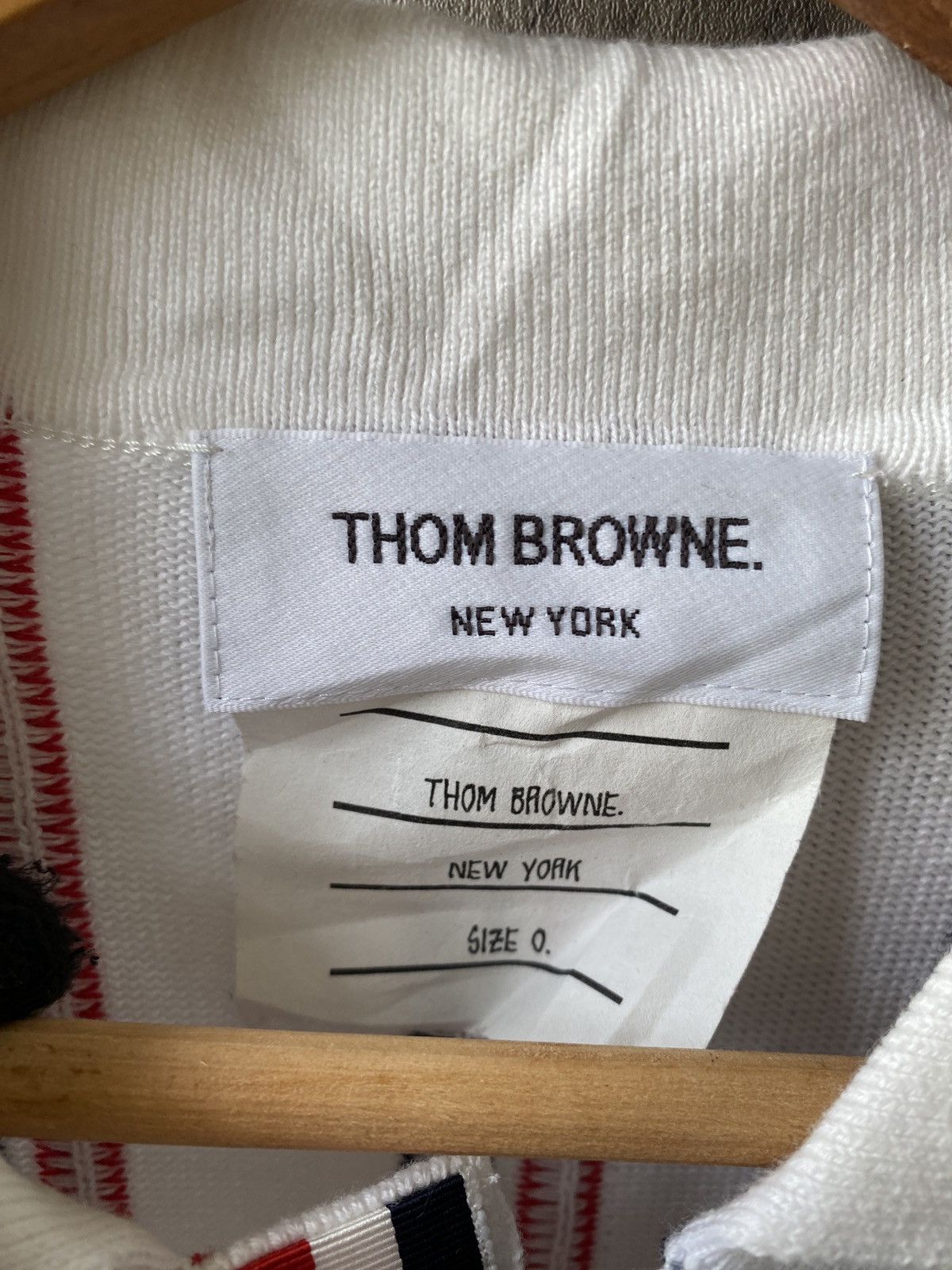 Thom Browne Thom Browne RWB-Stripe Knitted Cotton Polo Shirt Size US XS / EU 42 / 0 - 14 Thumbnail