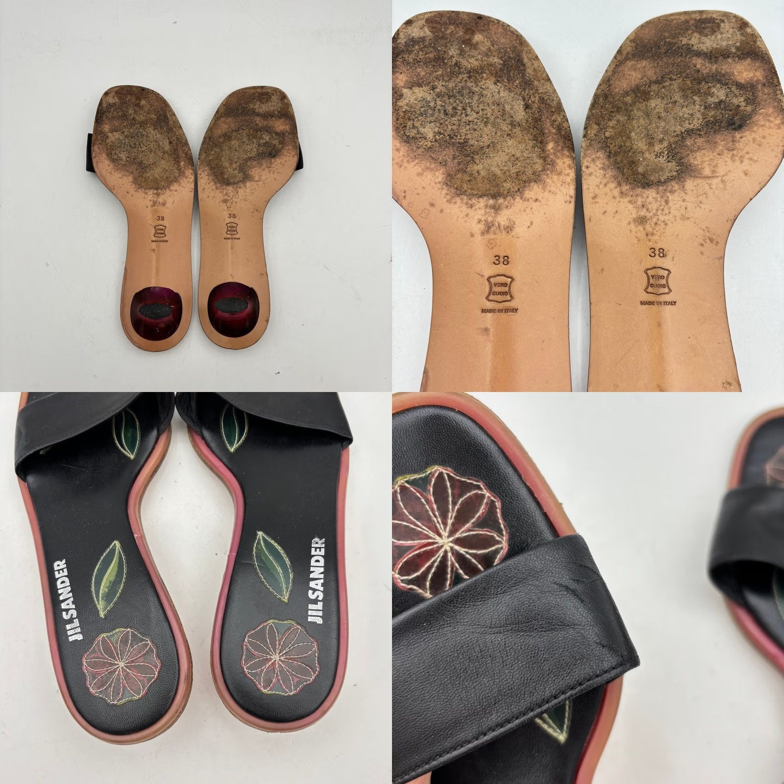 Jil Sander VINTAGE Jil Sander Raf Simons Kitten Heel Sandals Woman US 8 Leather Black Strappy Y2K Rare Floral Womens Size US 8 / IT 38 - 8 Thumbnail