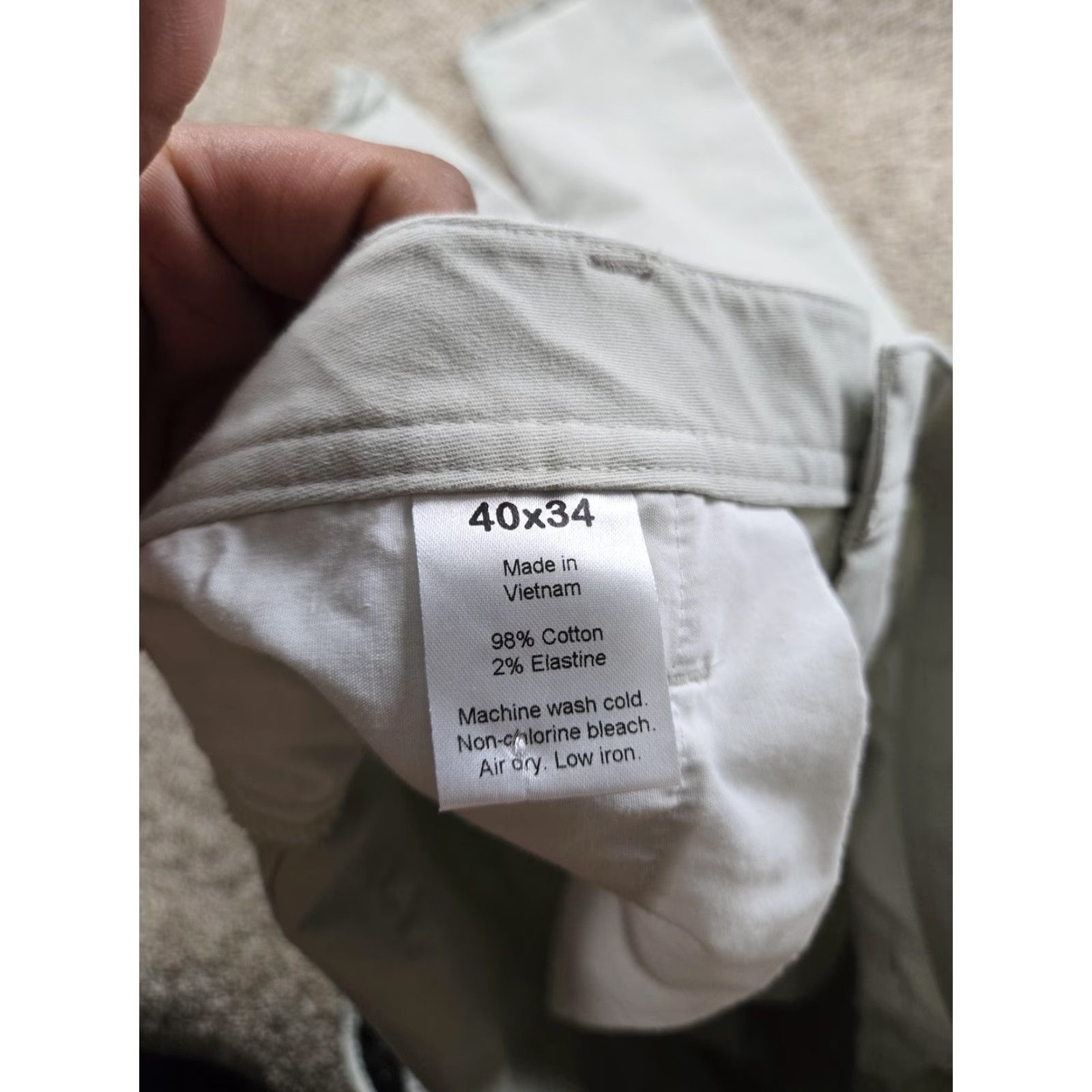 Vintage Alton Lane Chino Pants Mens 40x34 Light Gray Stretch Cotton Twill 5-Pocket Size US 40 / EU 56 - 4 Thumbnail