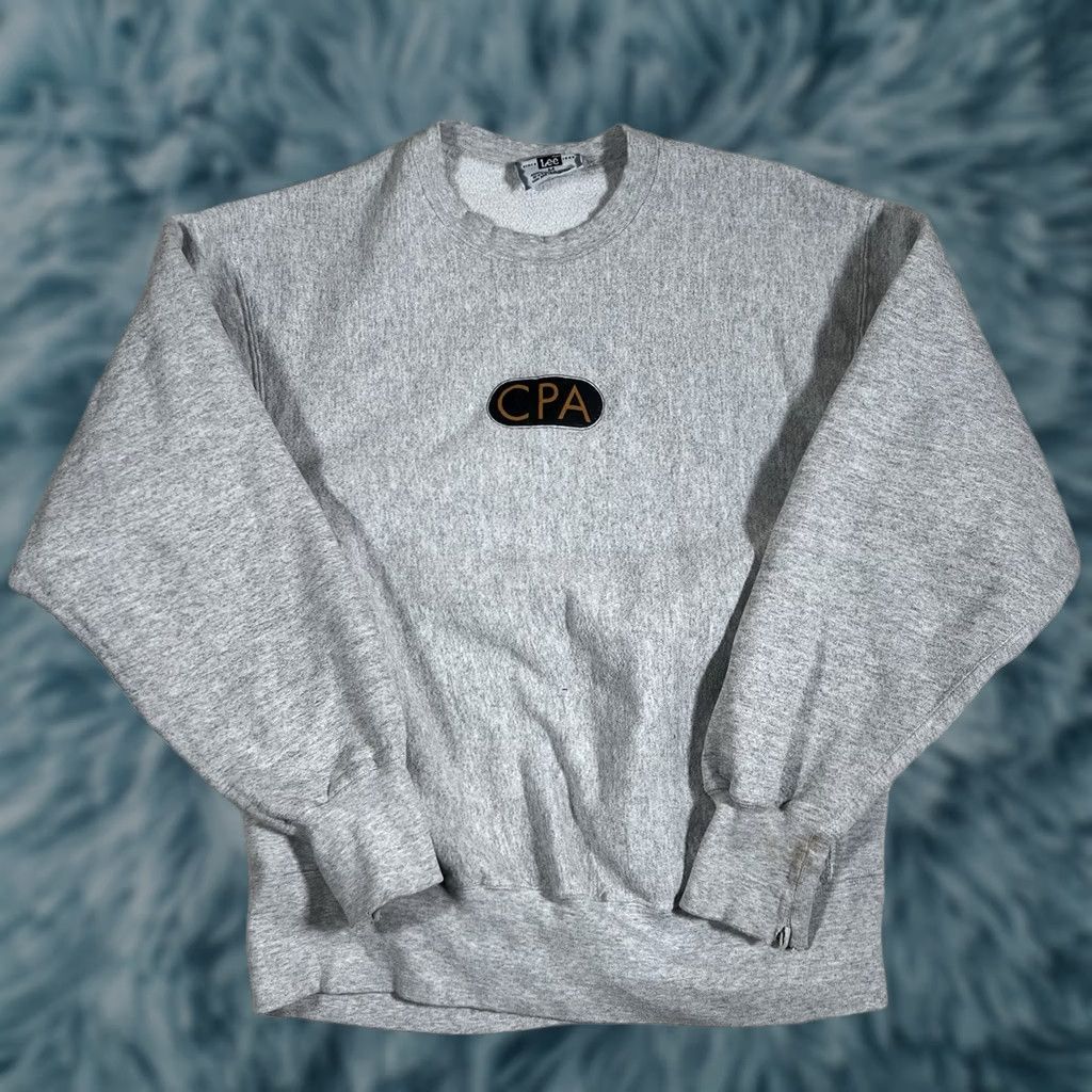 Lee VINTAGE Lee Sweatshirt Crewneck M Unisex Adults Gray Pullover Size M / US 6-8 / IT 42-44 - 1 Thumbnail
