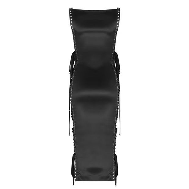 Dolce & Gabbana o1g2r1mq1024 Satin Corset Midi Dress in Black Size S / US 4 / IT 40 - 2 Thumbnail