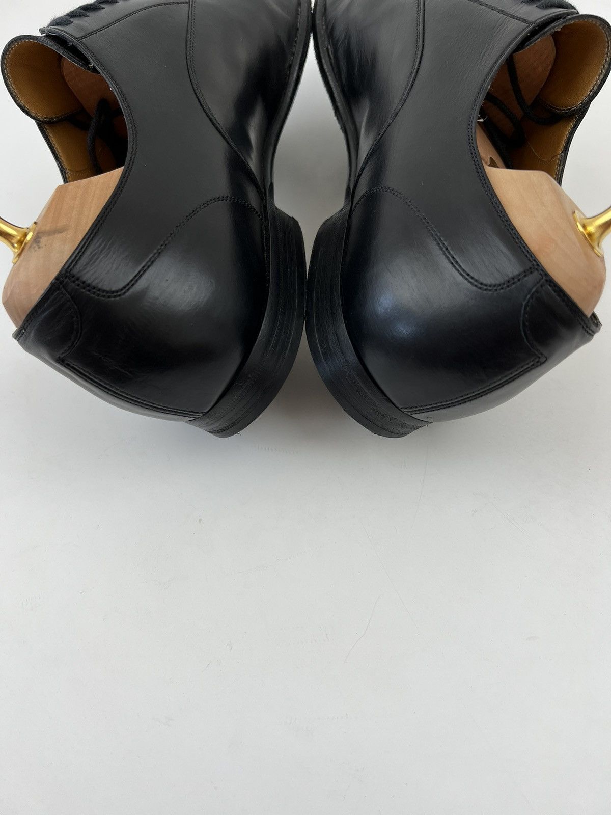 Gucci GUCCI Logo Lace Up Oxfords Leather Shoes Size US 11 / EU 44 - 10 Thumbnail