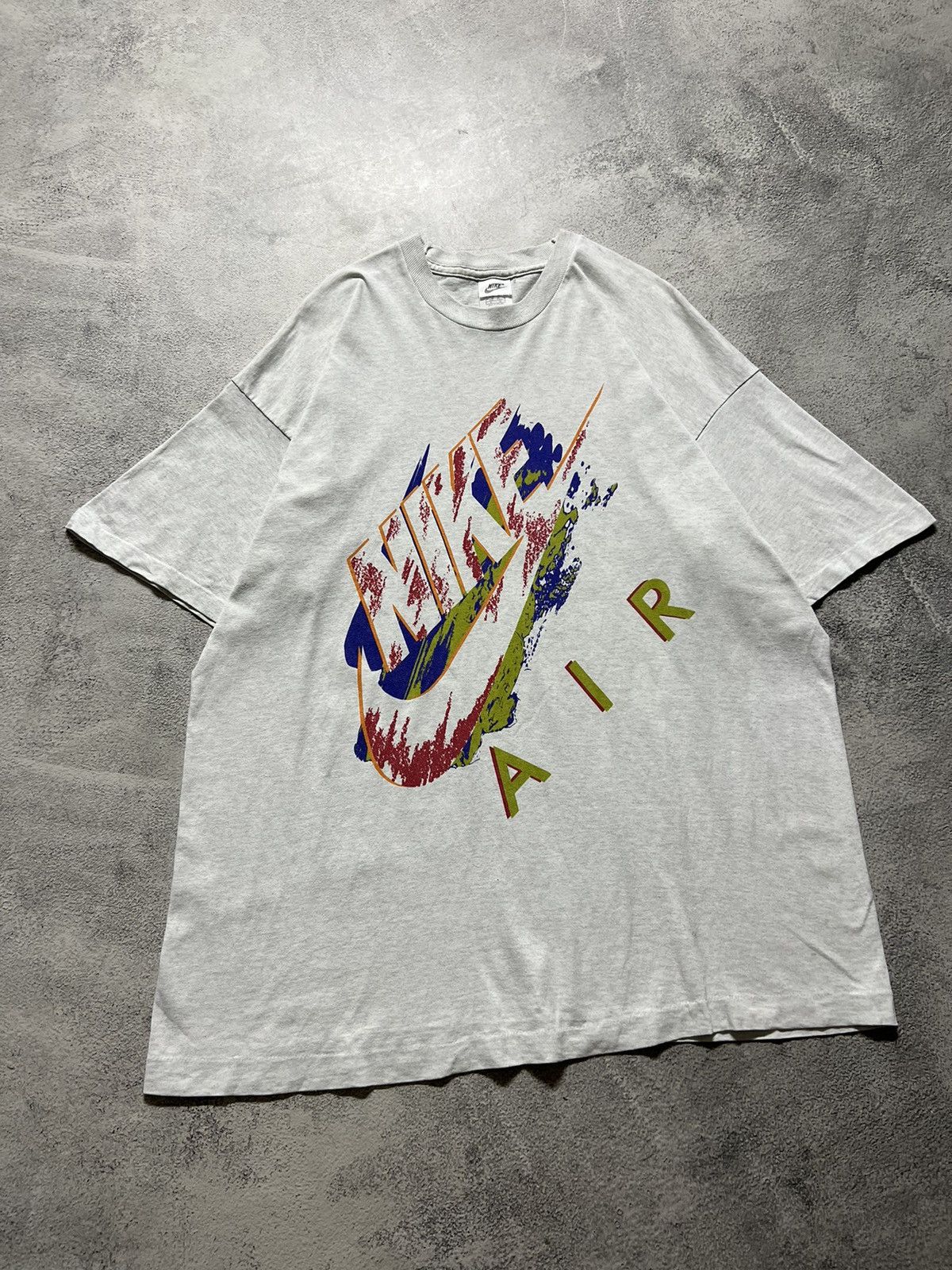 Vintage Vintage Y2k Nike Air 🤍 Spellout Big Logo Rare T-shirt 80’s Size US XL / EU 56 / 4 - 2 Thumbnail