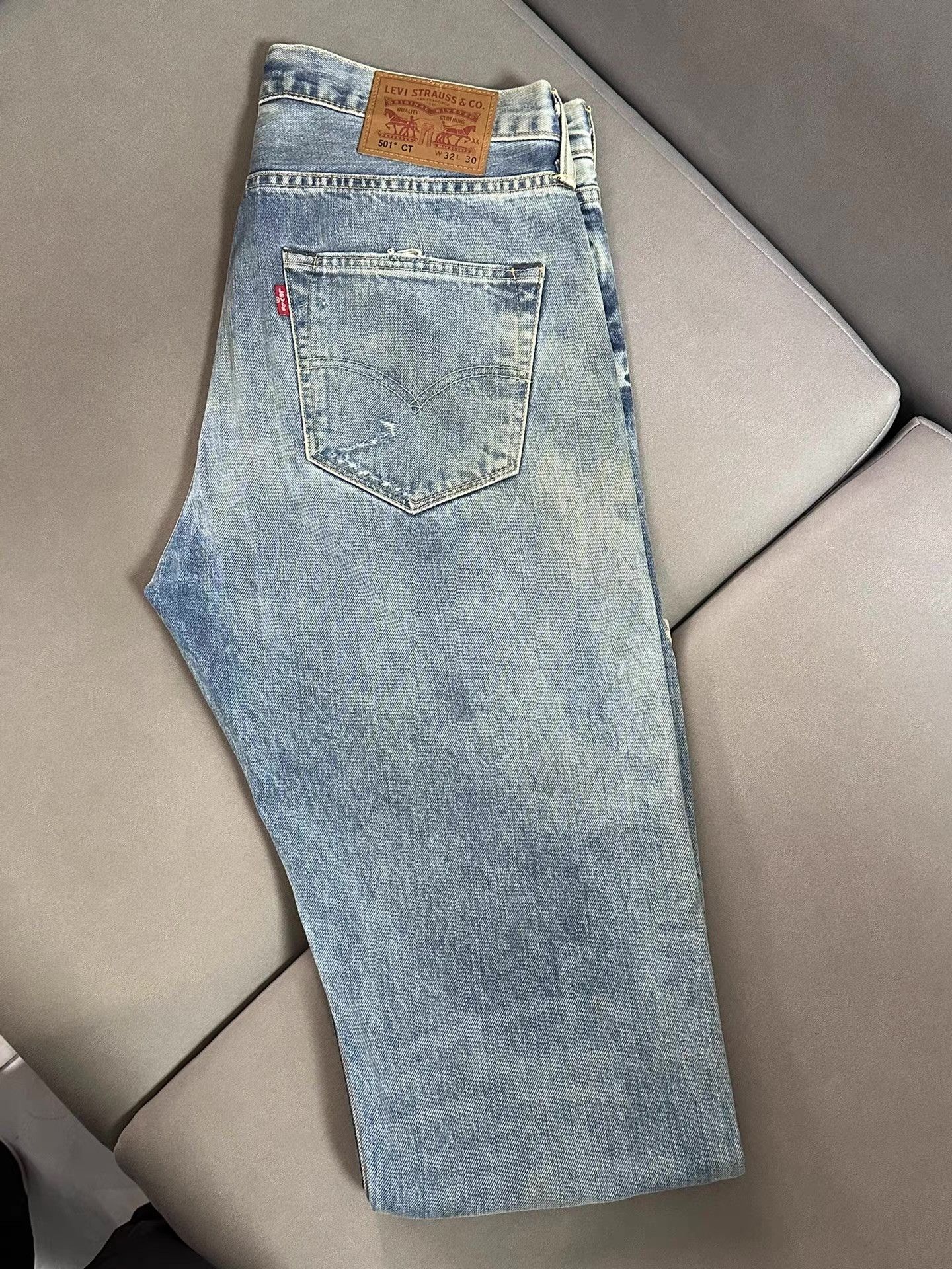 Levi's Levi's 501CT Mud-Dyed Distressed Jeans Ｑ20 Size US 36 / EU 52 - 3 Thumbnail