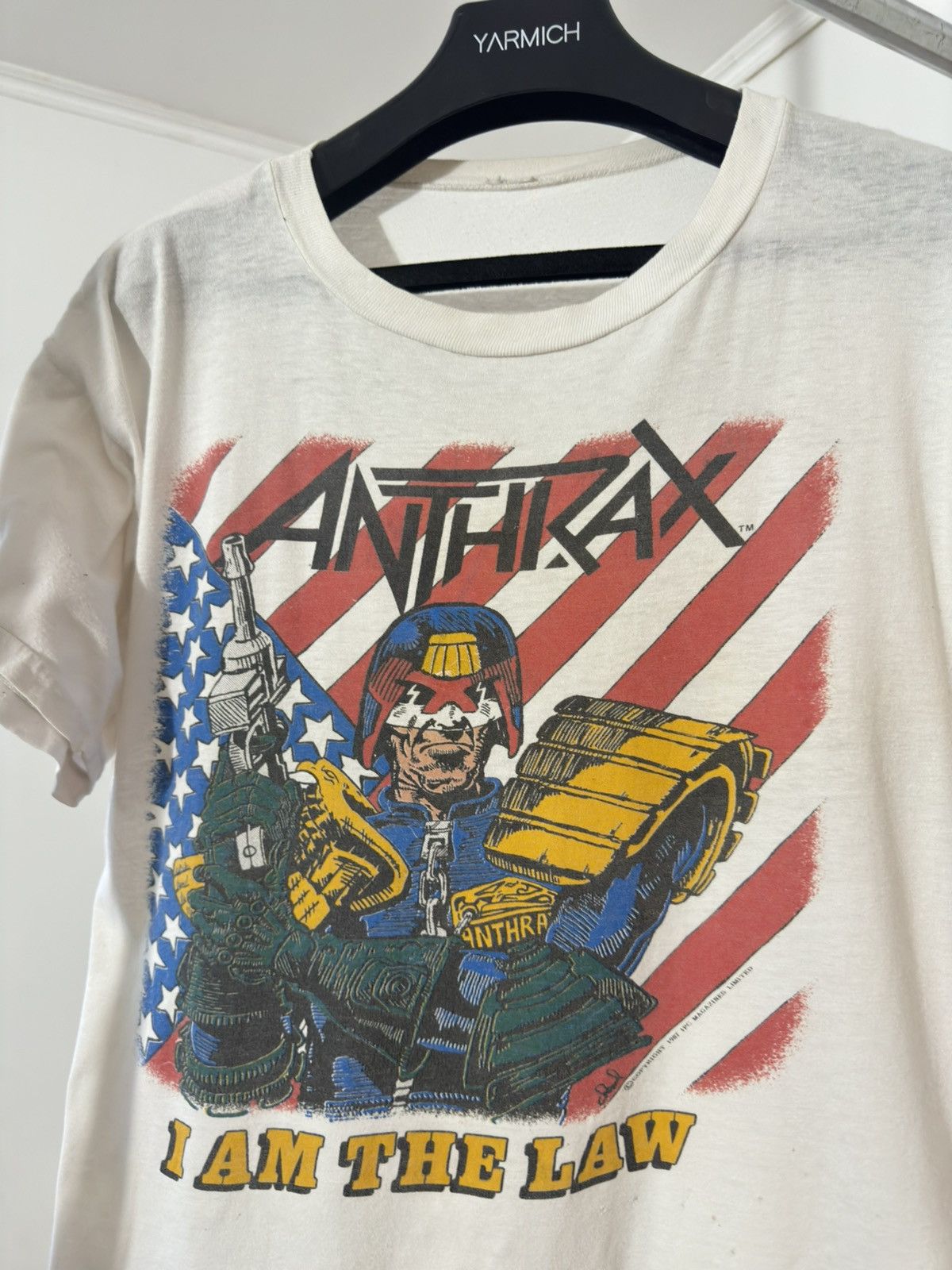 Band Tees Vintage 1987 ANTHRAX "I am The Law" Band Tee Size US M / EU 48-50 / 2 - 3 Thumbnail