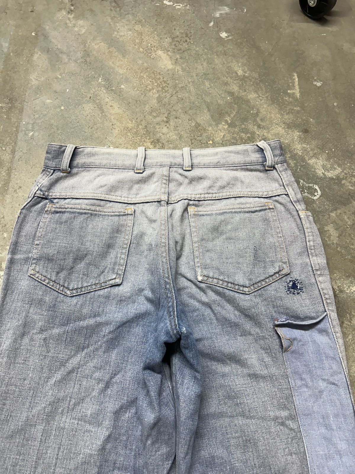Vintage Vintage 70’s Distressed Denim Bellbottom Flared Jeans Size 28" / US 6 / IT 42 - 8 Thumbnail