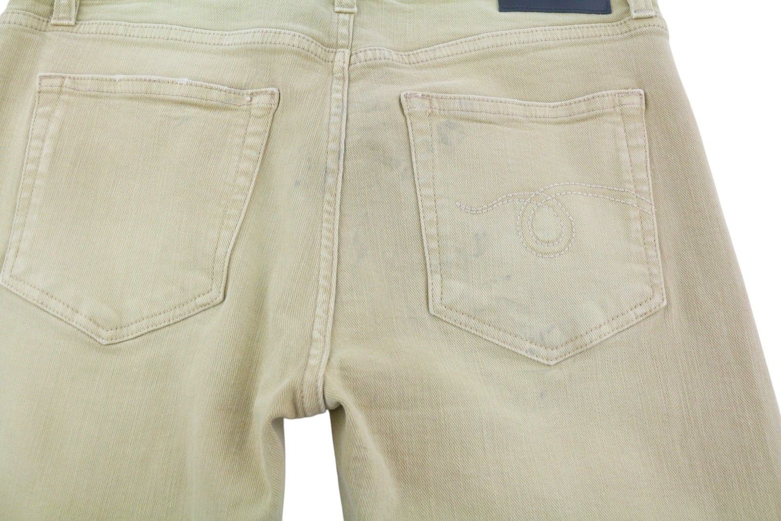 R13 BOY STRAIGHT 29 Khaki Stretch Faded Ankle Casual 86283 Size 29" - 11 Thumbnail
