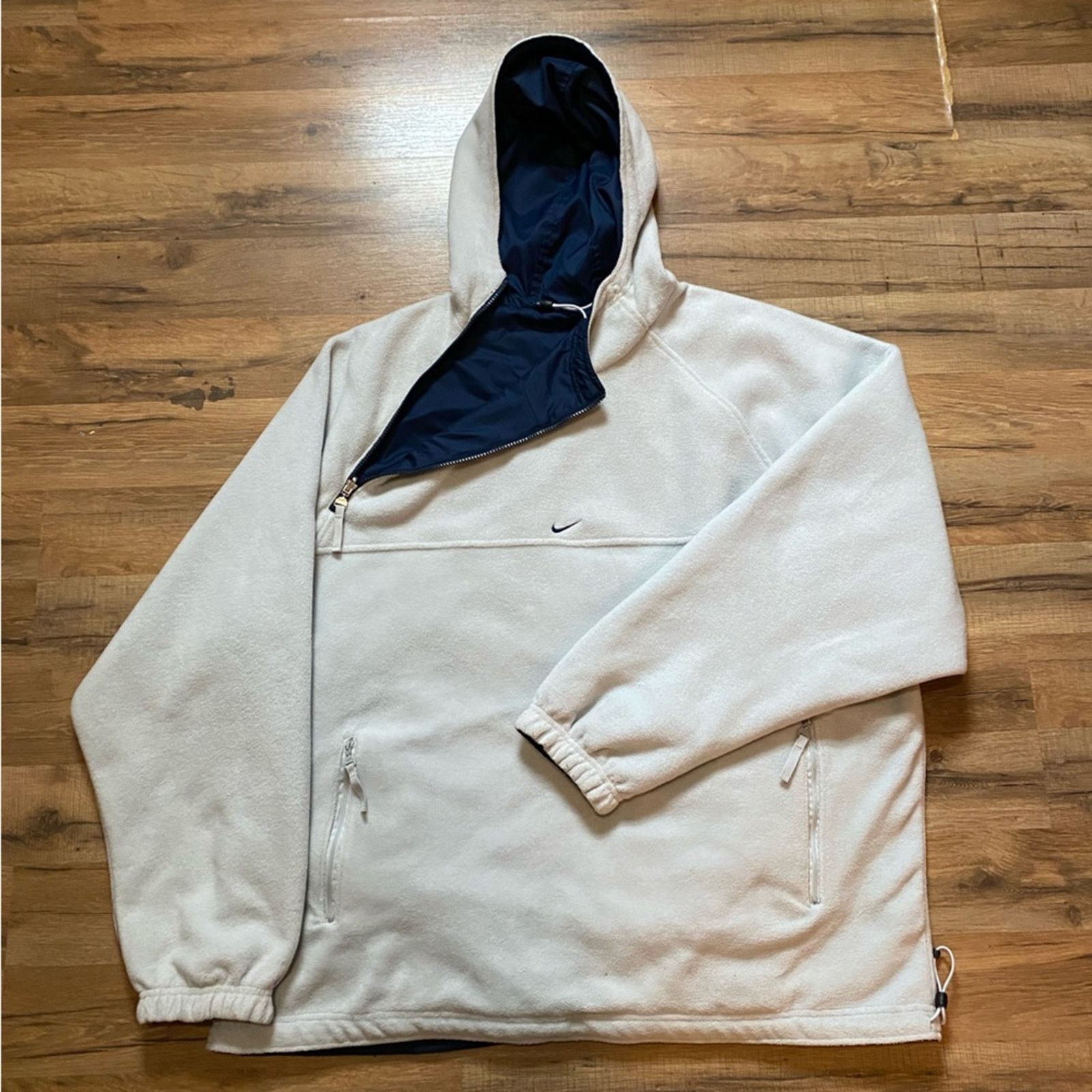 Nike 90s Nike Reversible Center Swoosh Windbreaker Fleece Anorak Size US XL / EU 56 / 4 - 2 Thumbnail