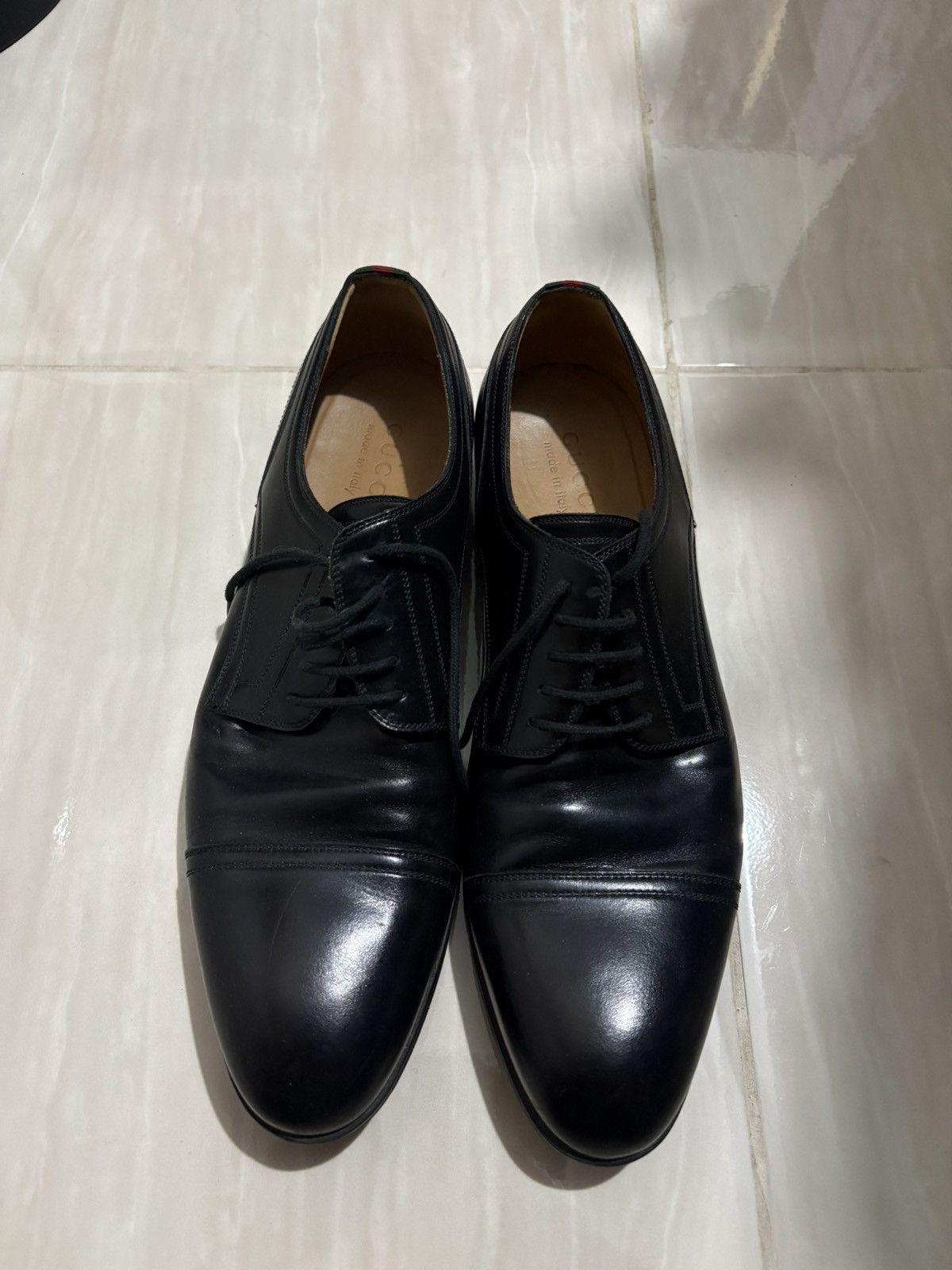 Gucci GUCCI RAVELLO OXFORD LEATHER BLACK SHOES Size US 9.5 / EU 42-43 - 1 Thumbnail