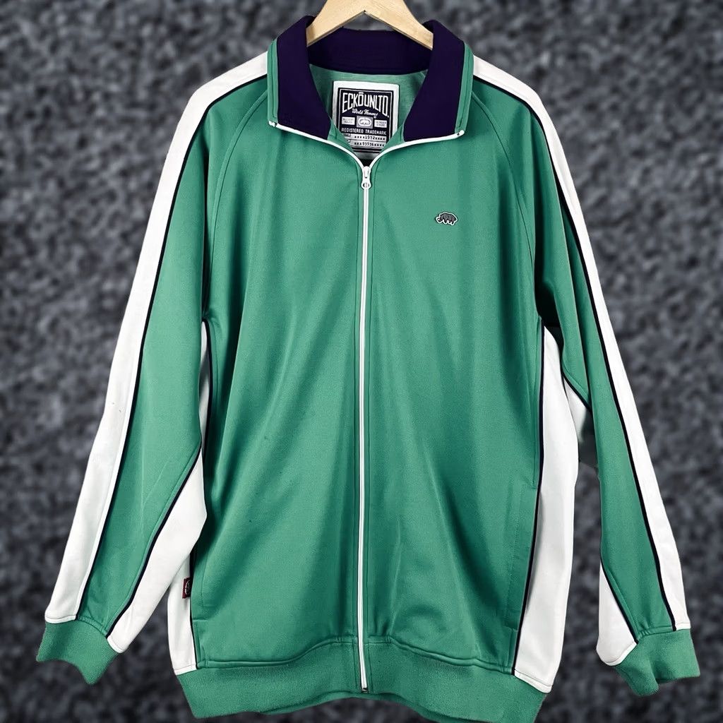 Ecko Unltd. VINTAGE Ecko Unltd. Jacket Mens XL Green Full Zip Windbreaker Hip Hop R1 Size US XL / EU 56 / 4 - 1 Thumbnail