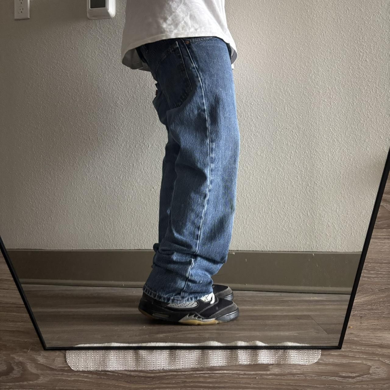 Levi's Crazy Vintage Y2K/20000s Grunge Levis Medium Wash Bootcut Denim Jeans! 33x29 Size US 33 - 2 Thumbnail