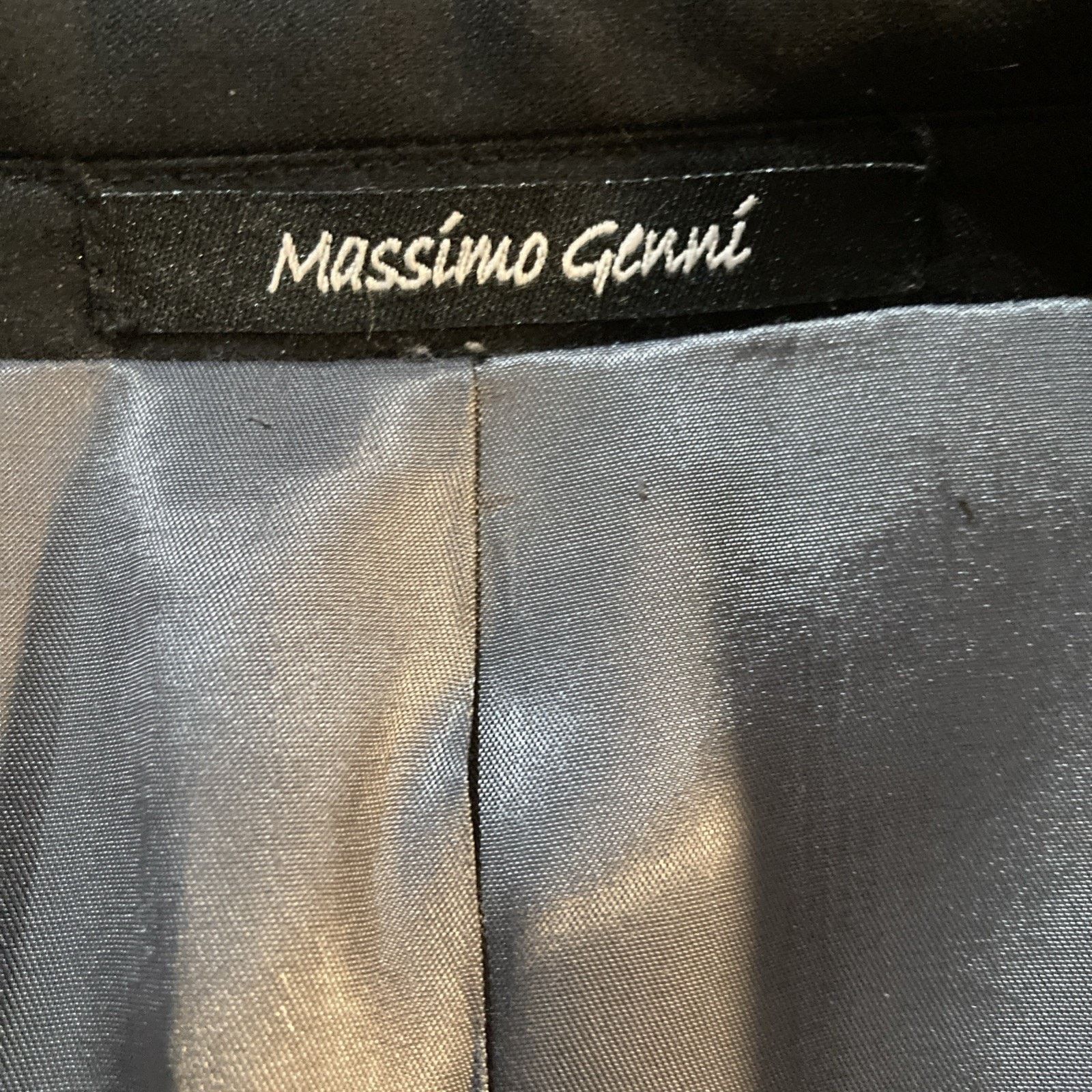 Other Dark Romantic Black Boss Blazer MASSIMO GENNI 40L 100% Wool Size 40L - 3 Thumbnail