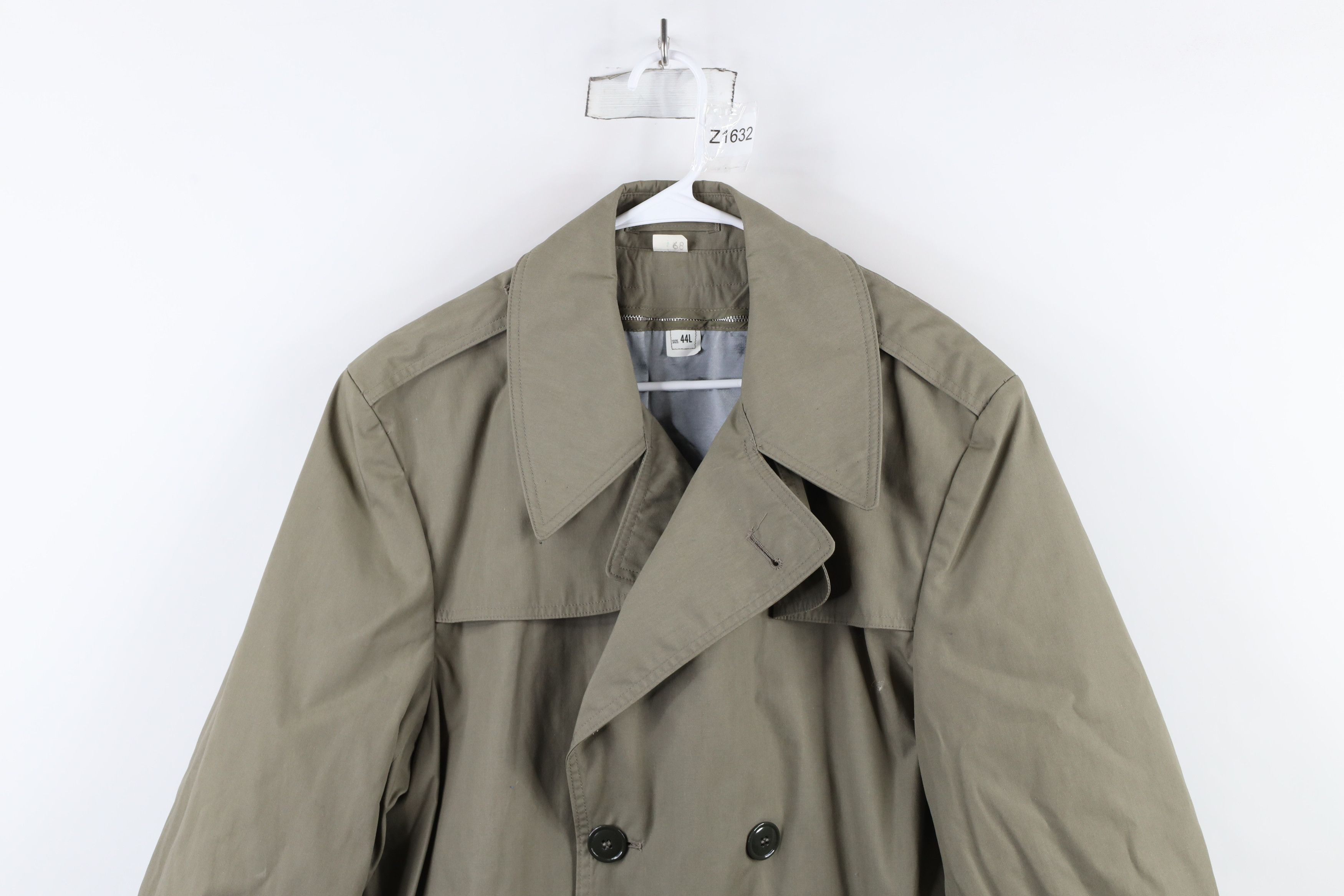 Vintage Vintage 90s Military Weather Trench Coat Jacket Pewter USA Size US L / EU 52-54 / 3 - 2 Thumbnail