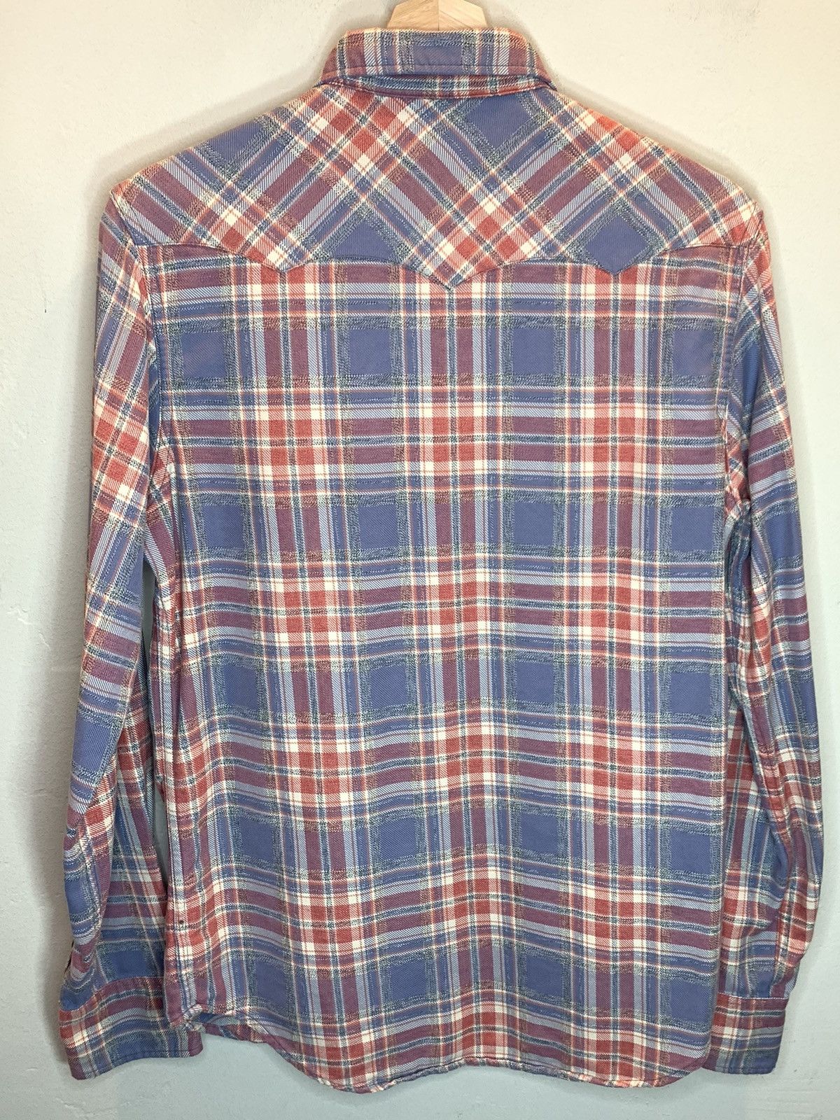 RRL Ralph Lauren RARE* RRL Ralph Lauren Plaid Distressed Western Button Shirt Size US S / EU 44-46 / 1 - 2 Thumbnail