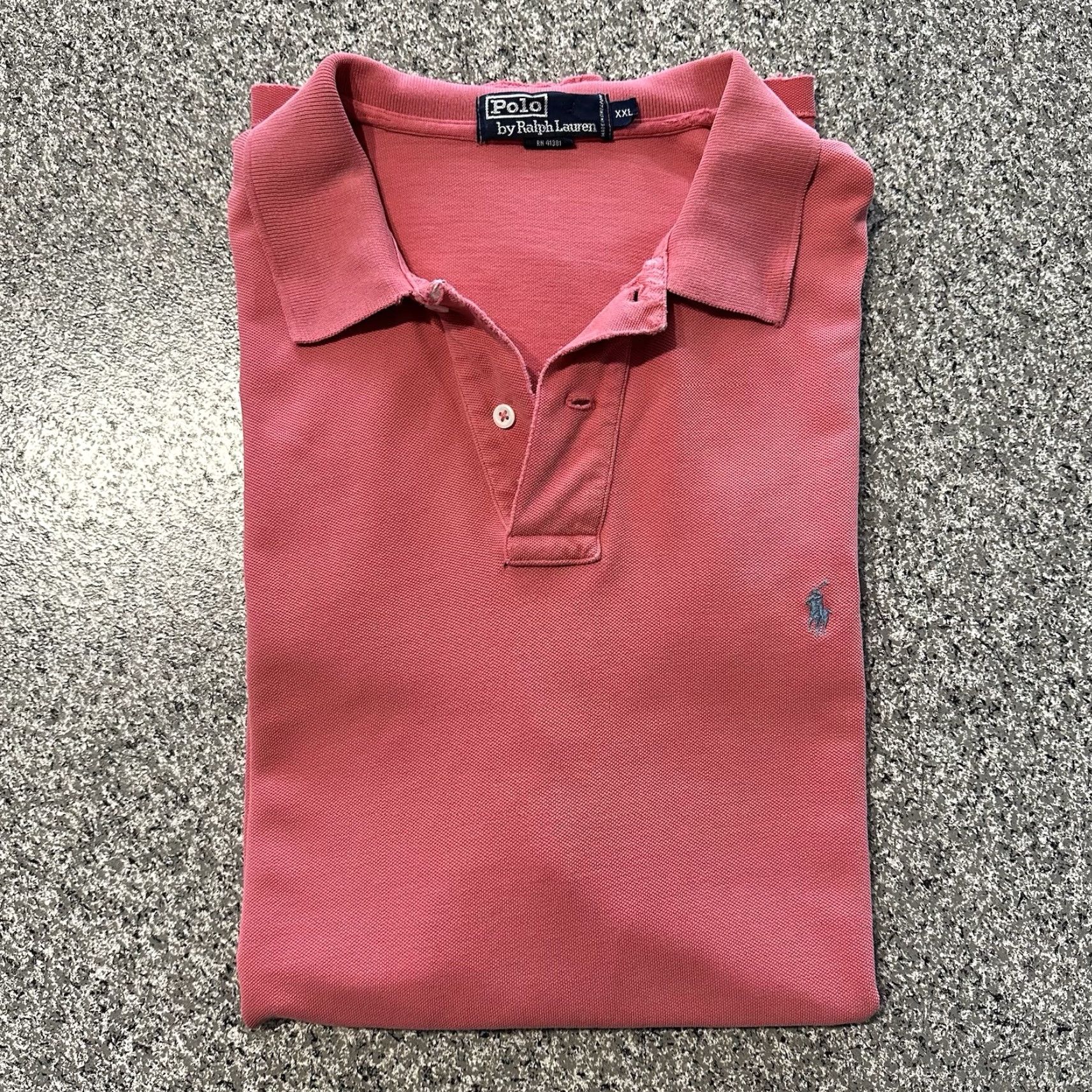 Polo Ralph Lauren Polo Ralph Lauren Polo Shirt Mens 2XL Pink Cotton Size US XXL / EU 58 / 5 - 2 Thumbnail