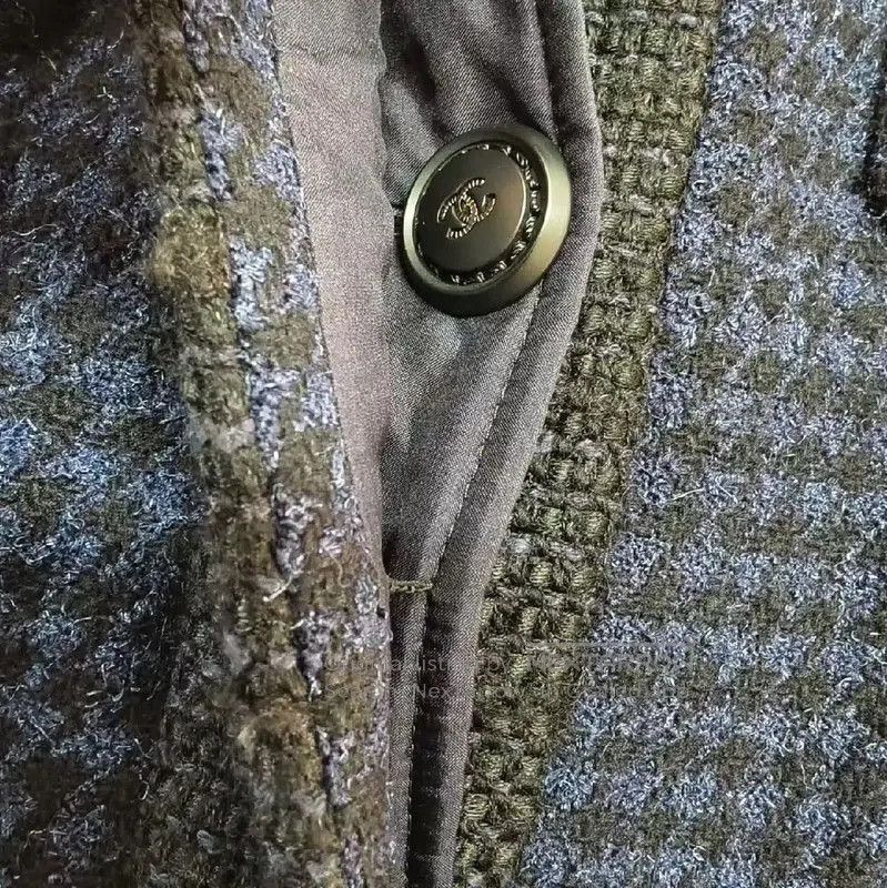 Chanel Chanel Blue Women's Coat with Belt . Size S / US 4 / IT 40 - 4 Thumbnail