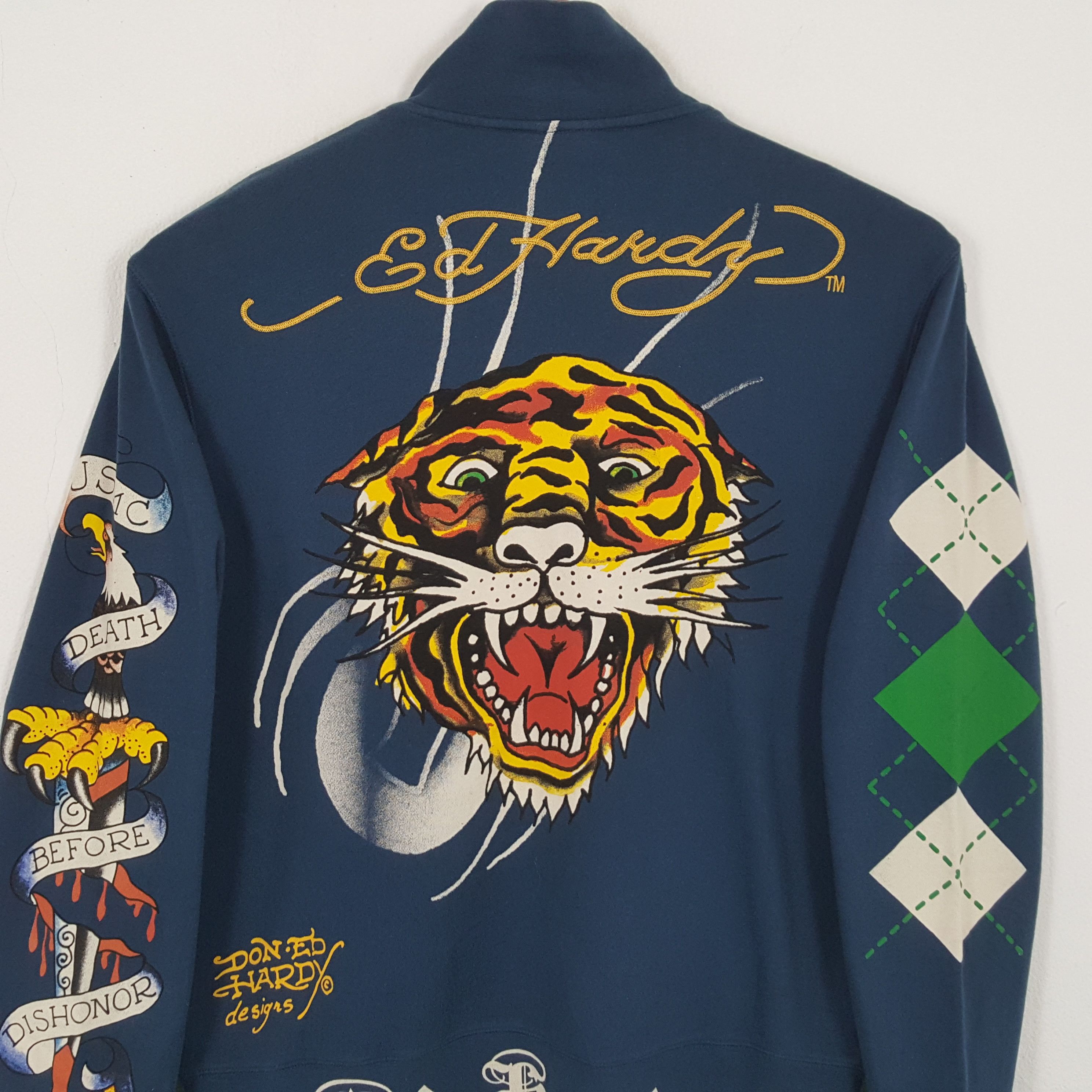 Christian Audigier × Ed Hardy × Vintage Vintage ED-HARDY by CHRISTIAN AUDIGIER Designer Sweaters Size US L / EU 52-54 / 3 - 2 Thumbnail