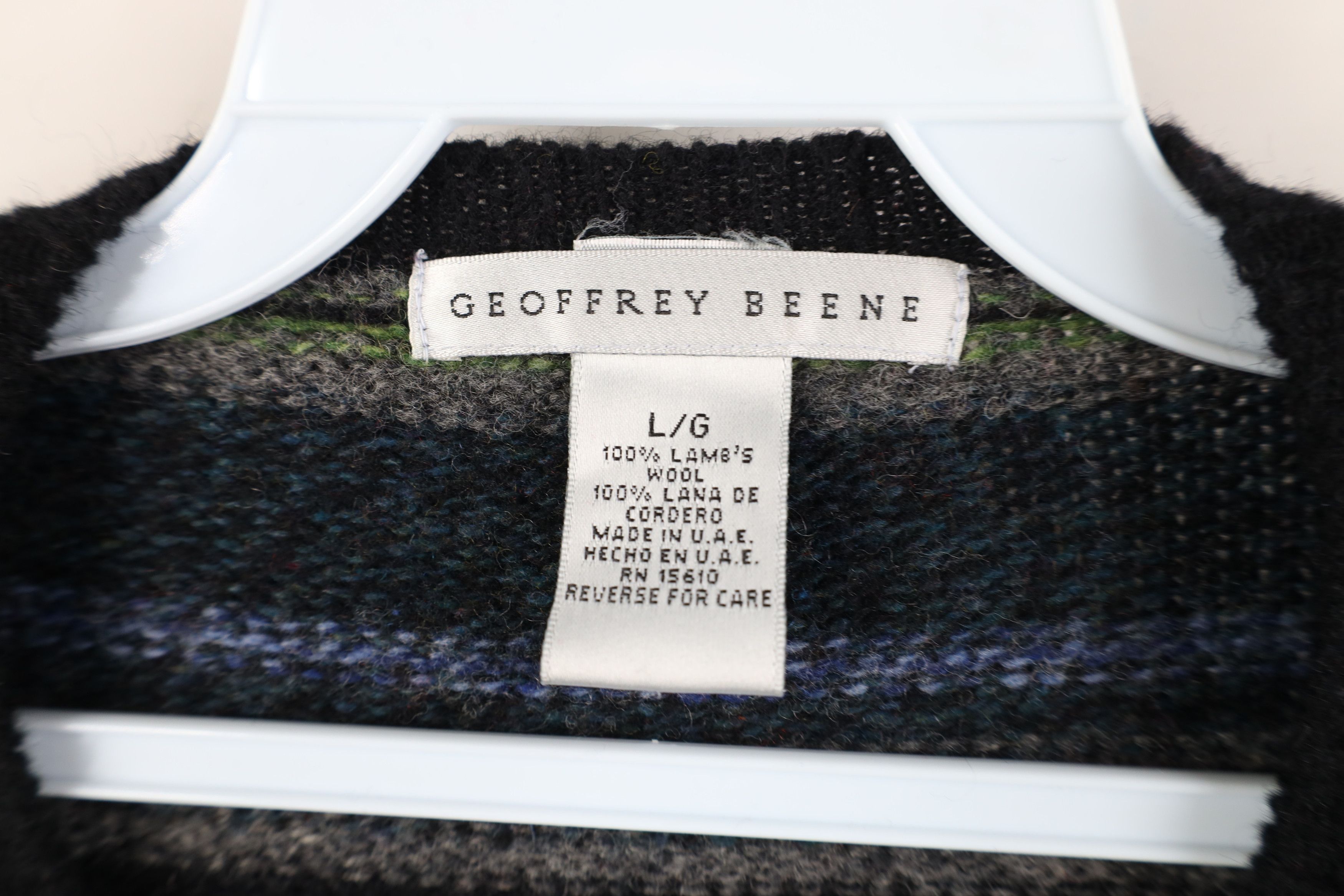 Vintage Vintage 90s Streetwear Lambswool Knit Crewneck Sweater Size US L / EU 52-54 / 3 - 5 Thumbnail