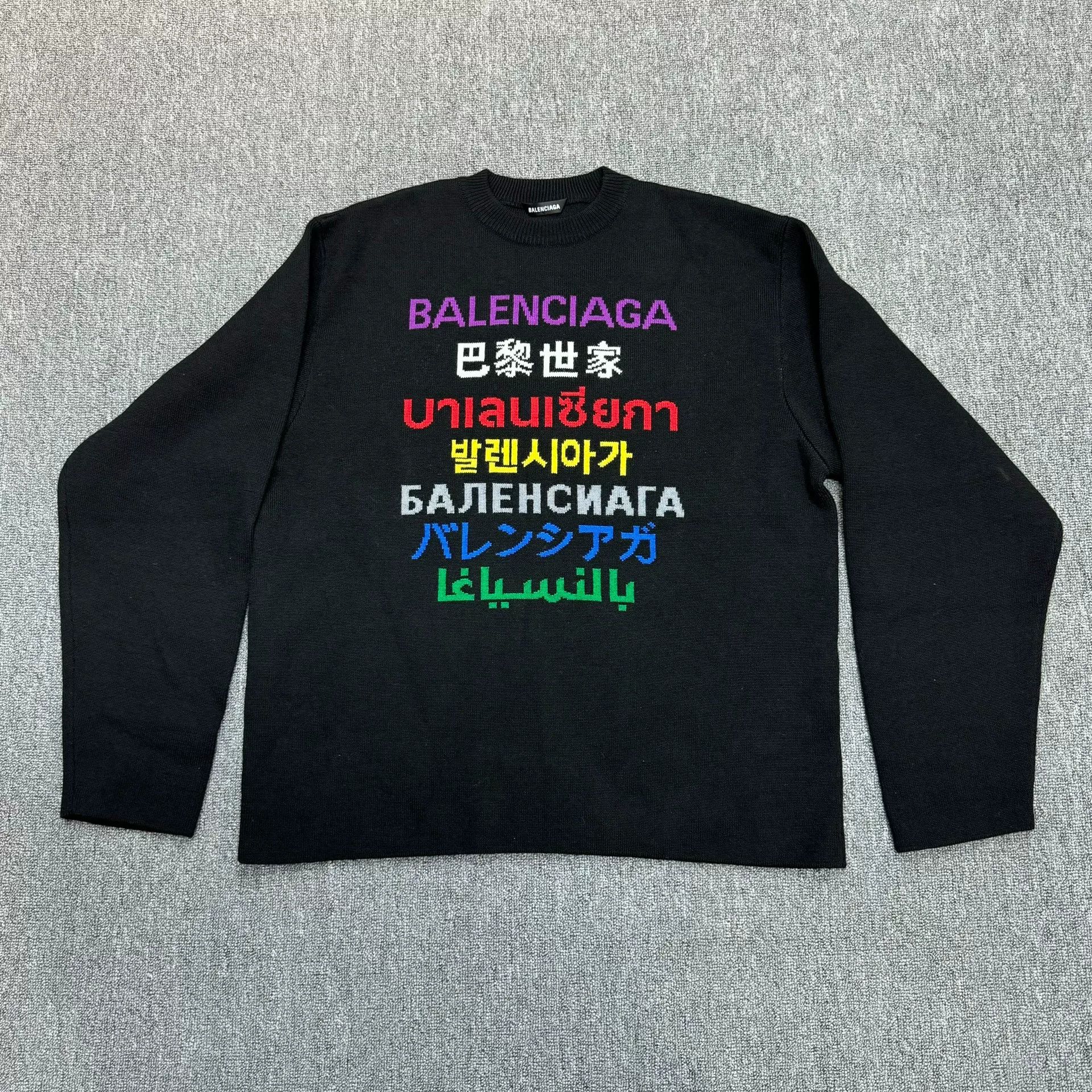 Balenciaga Balenciaga Black Long Sleeve Knit Sweater Size US M / EU 48-50 / 2 - 1 Thumbnail