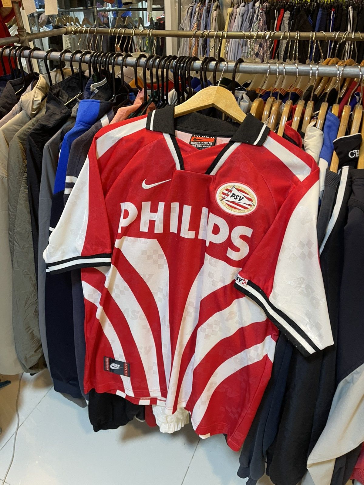 Nike Rare Vintage 1996-1997 PSV Eindhoven Home Kit Size US L / EU 52-54 / 3 - 1 Thumbnail