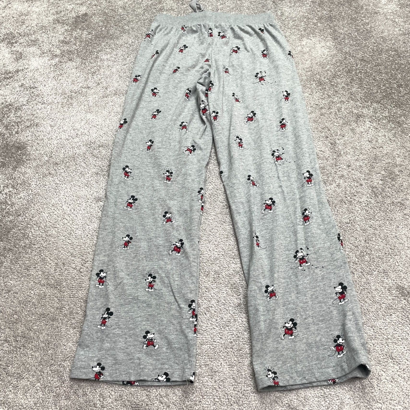 Disney Disney Mickey Mouse Lounge Pajama Pants Mens Large Gray Printed Straight 28x31 Size US 33 - 2 Thumbnail
