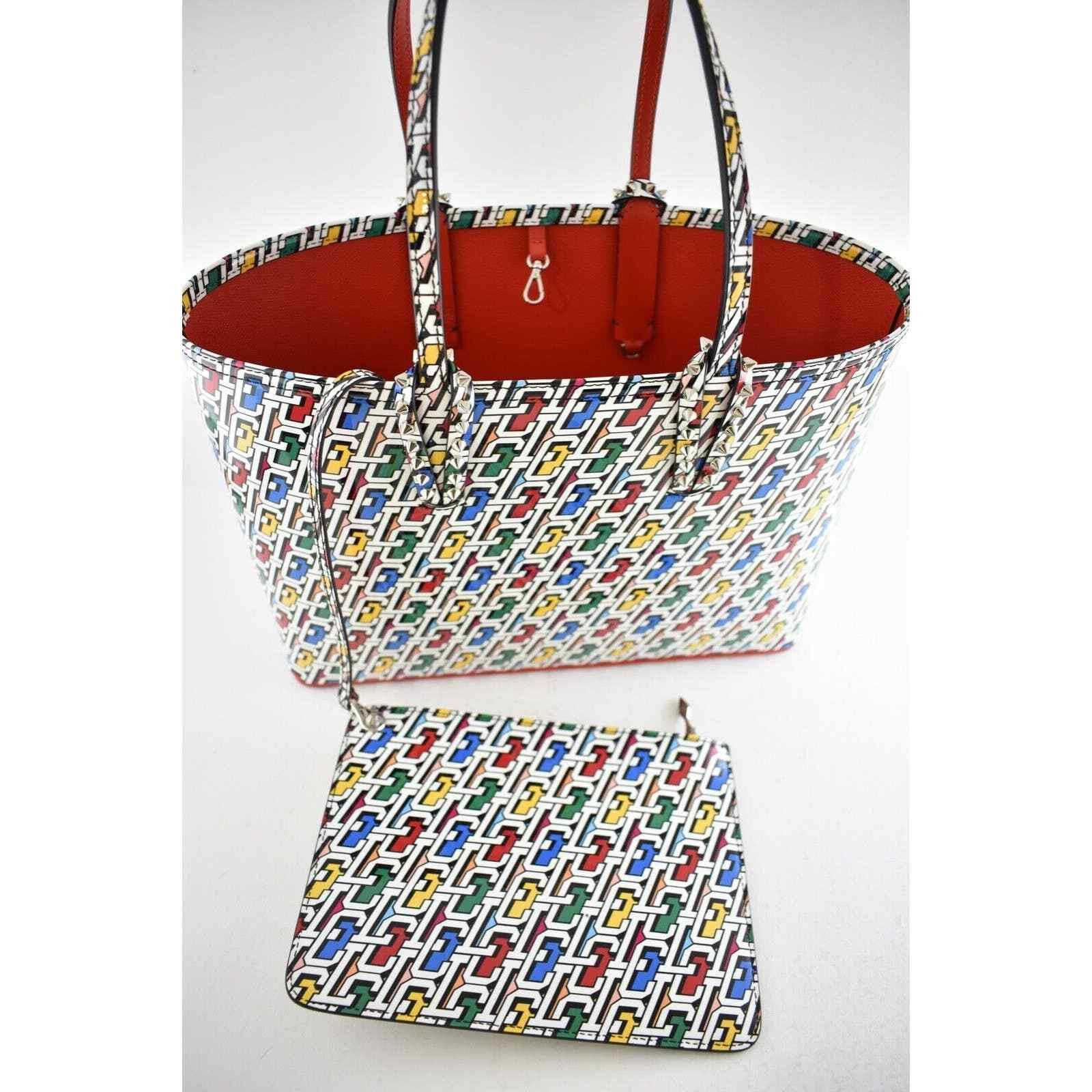 Christian Louboutin Christian Louboutin 3D Logo Leather Red Tote Shoulder Bag Size ONE SIZE - 11 Thumbnail