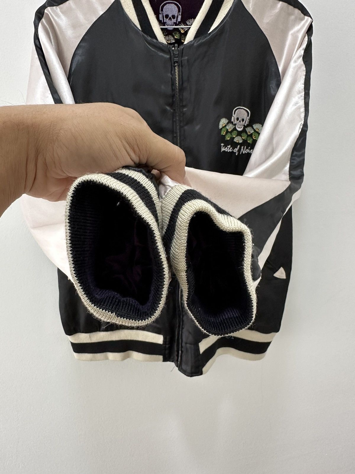 Japanese Brand Vintage Sukajan Jacket skeleton taste of Noise Embroidered Size US L / EU 52-54 / 3 - 8 Thumbnail