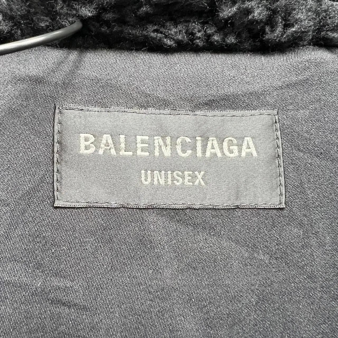 Balenciaga balenciaga black logo embroidered fleece jacket. Size US S / EU 44-46 / 1 - 3 Thumbnail