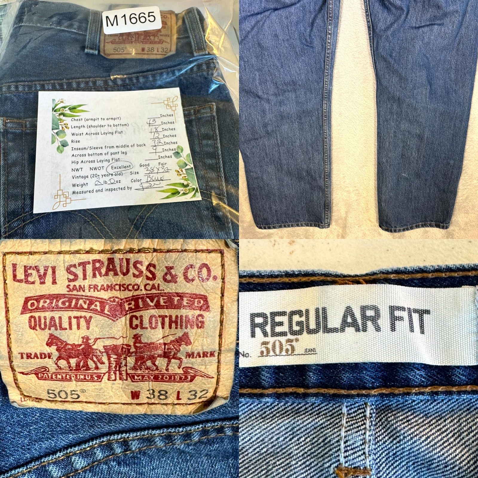 Levi's Levi’s 511 Slim Fit Jeans Men 32x32 Blue Denim Straight Leg Casual Jeans Mid Rise Day-to-Day Wear Size US 32 / EU 48 - 8 Thumbnail