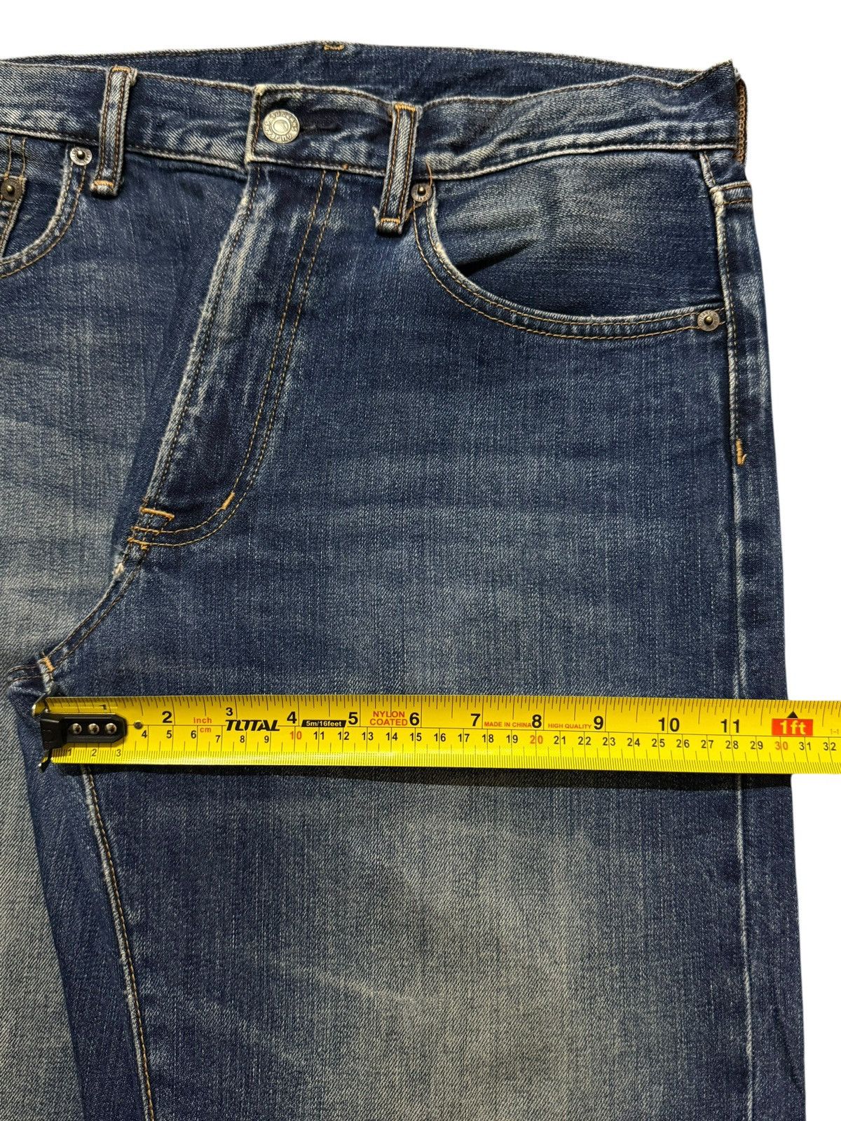 GU Vintage Y2K Japanese GU Blue Faded Mud Wash Relaxed Wide Leg Size US 32 / EU 48 - 11 Thumbnail