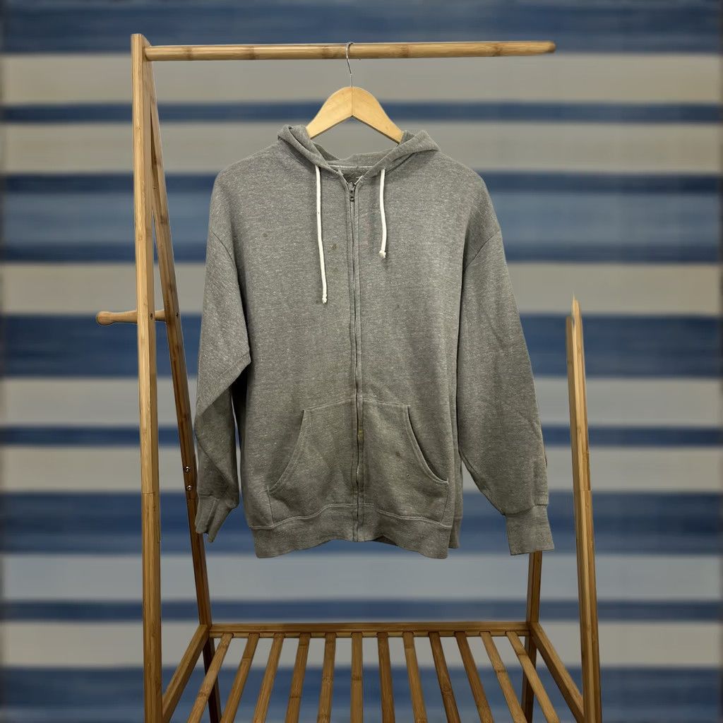 IDEA VINTAGE 70s Heather Gray Full Zip Hoodie Sweatshirt Worn Soft Ideal Zipper XL Men's Size US XL / EU 56 / 4 - 1 Thumbnail