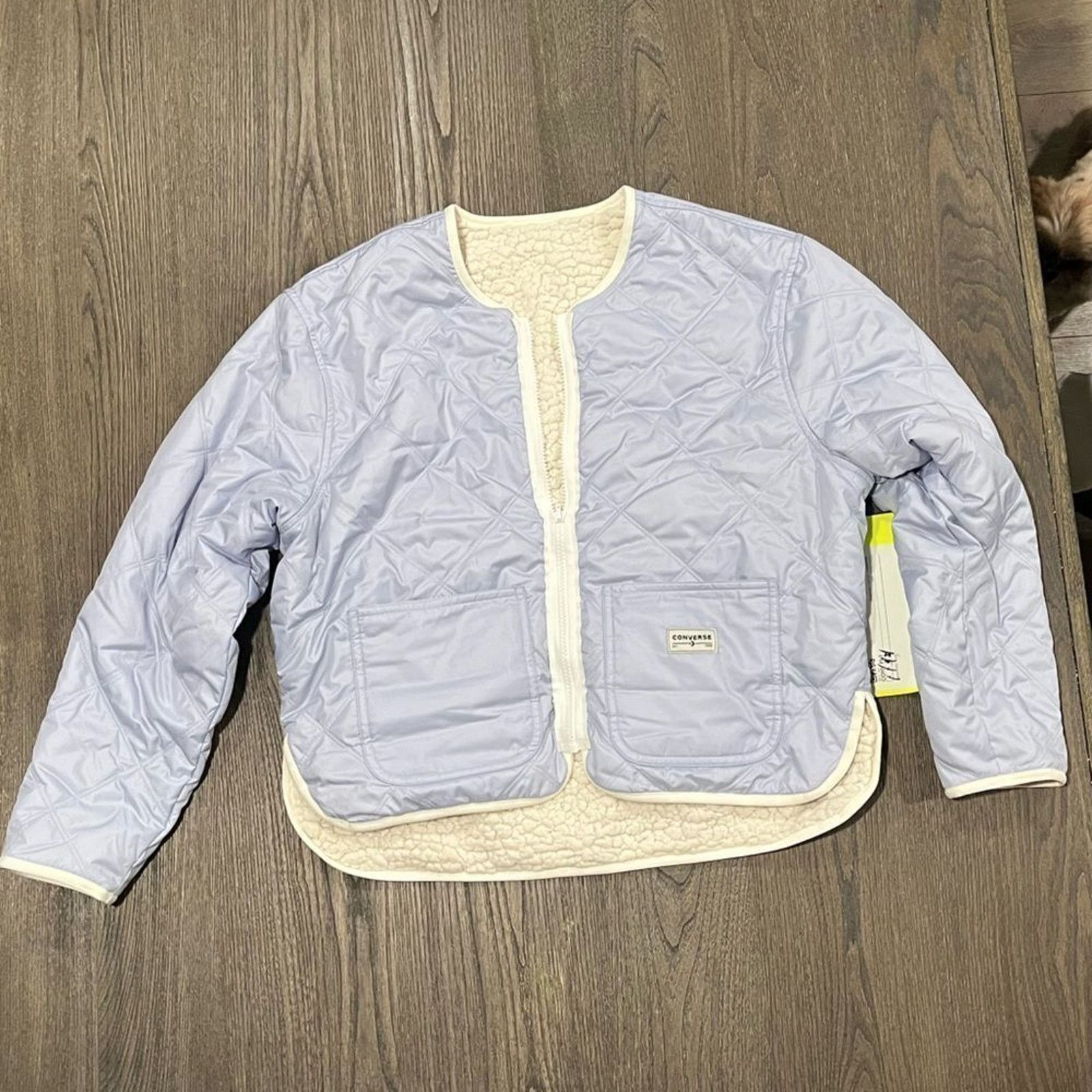 Converse NWT Converse Reversible Sherpa Quilted Jacket - Size XS Size XS / US 0-2 / IT 36-38 - 1 Thumbnail