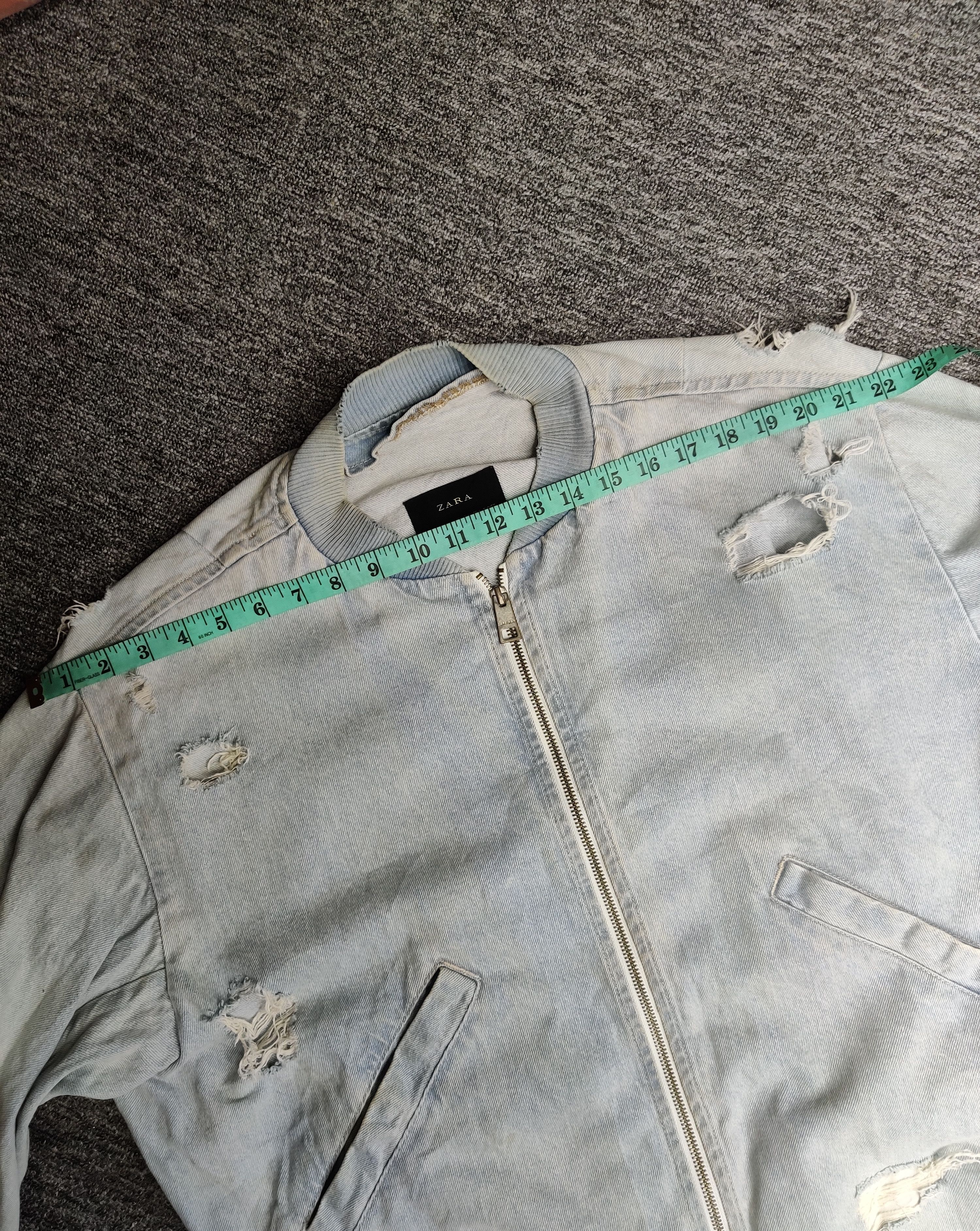 Zara Thrashed Zara Man Distressed Denim Jacket Size US M / EU 48-50 / 2 - 19 Thumbnail