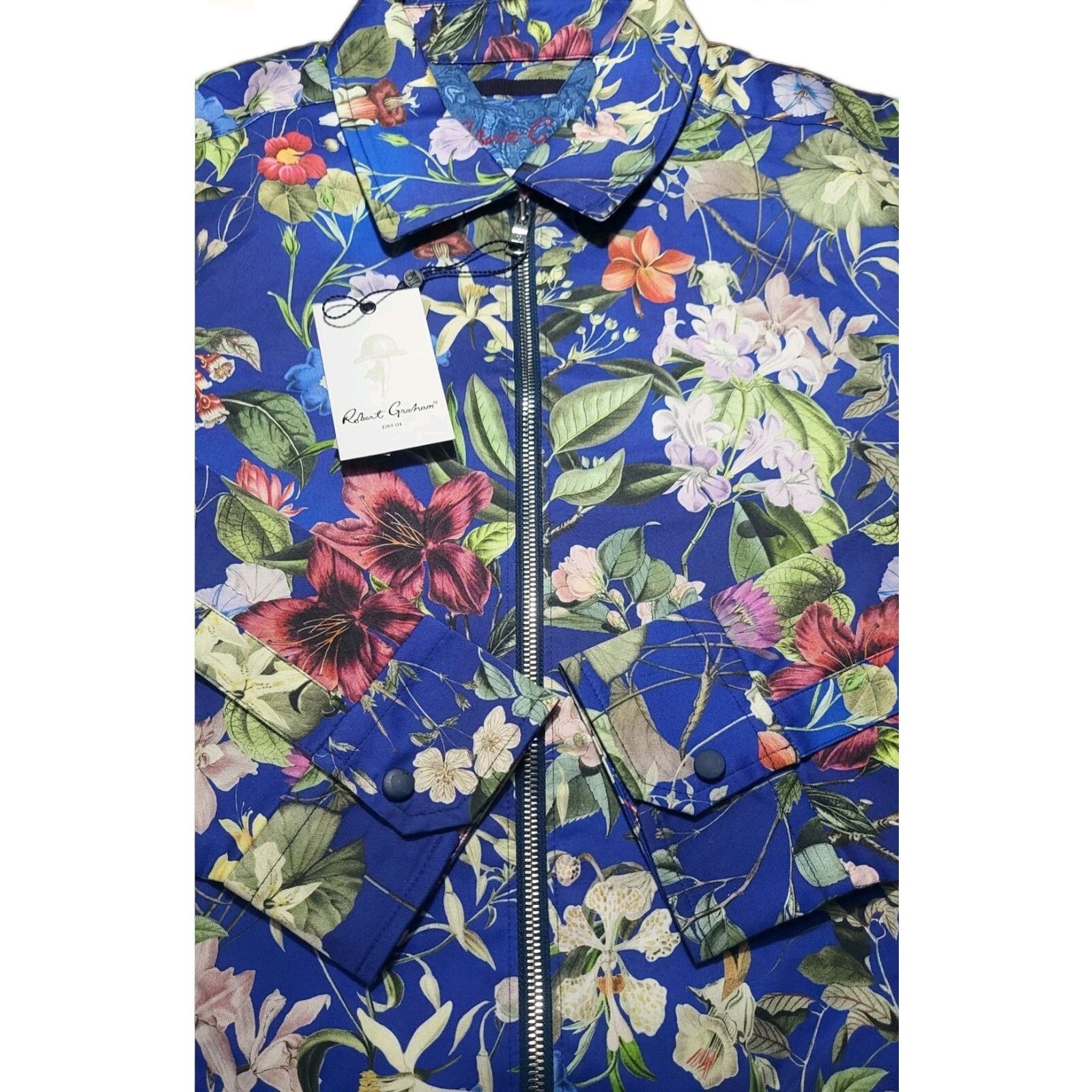 Robert Graham NWT Robert Graham Marina Bay Tropical Floral Jacket - Size M Size US M / EU 48-50 / 2 - 8 Thumbnail