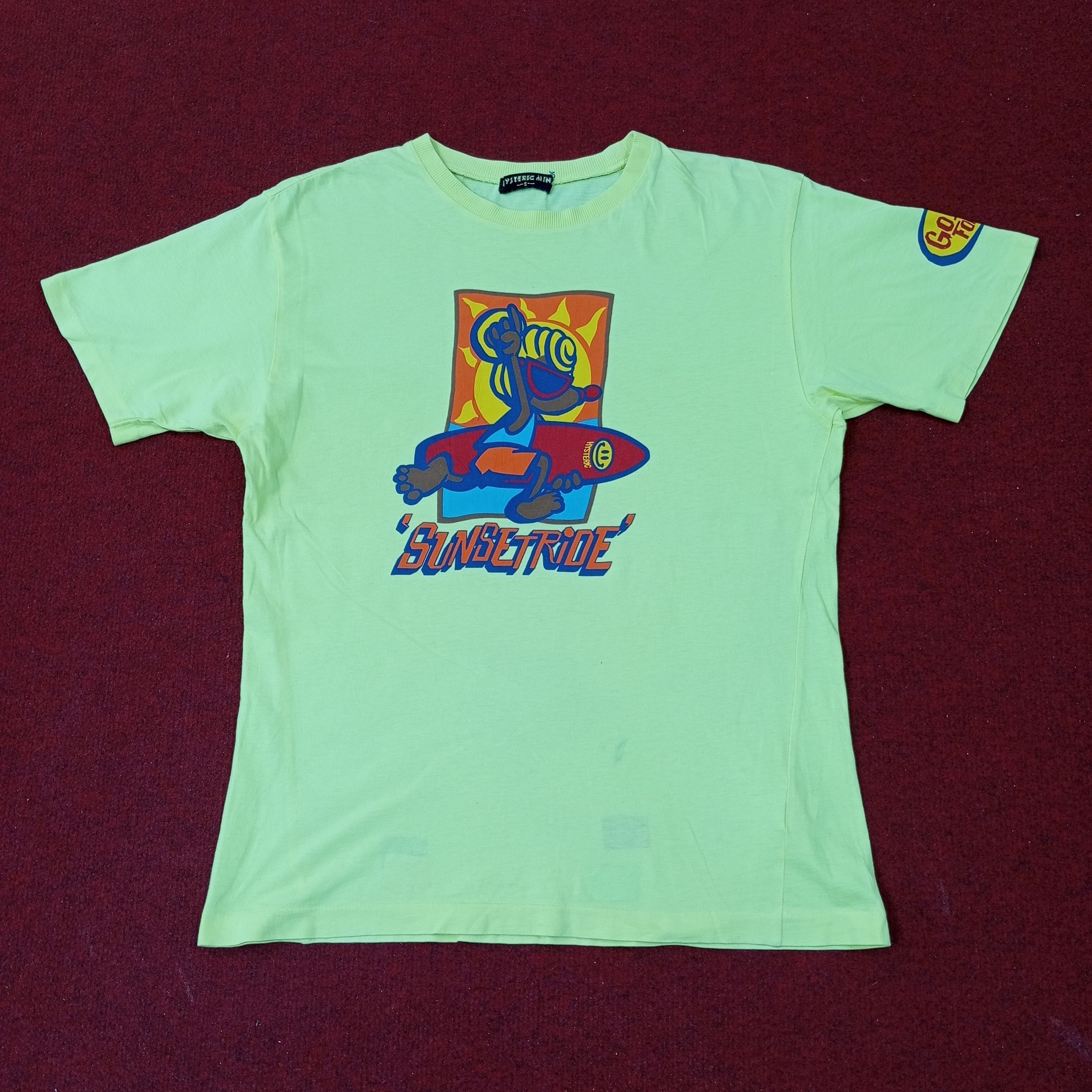 Hysteric Glamour Hysteric Mini Japanese Brand Surfing Yellow Tshirt c249n59 Size US S / EU 44-46 / 1 - 1 Thumbnail