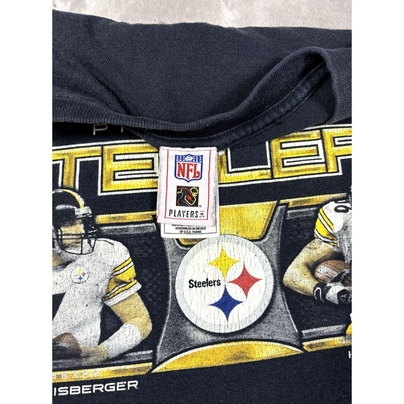 NFL VINTAGE NFL Y2K Steelers Big Ben Hines Ward T Shirt Black XL Men Crew Neck Graphic Print Short Sleeve Cotton Twill Size US XL / EU 56 / 4 - 5 Thumbnail