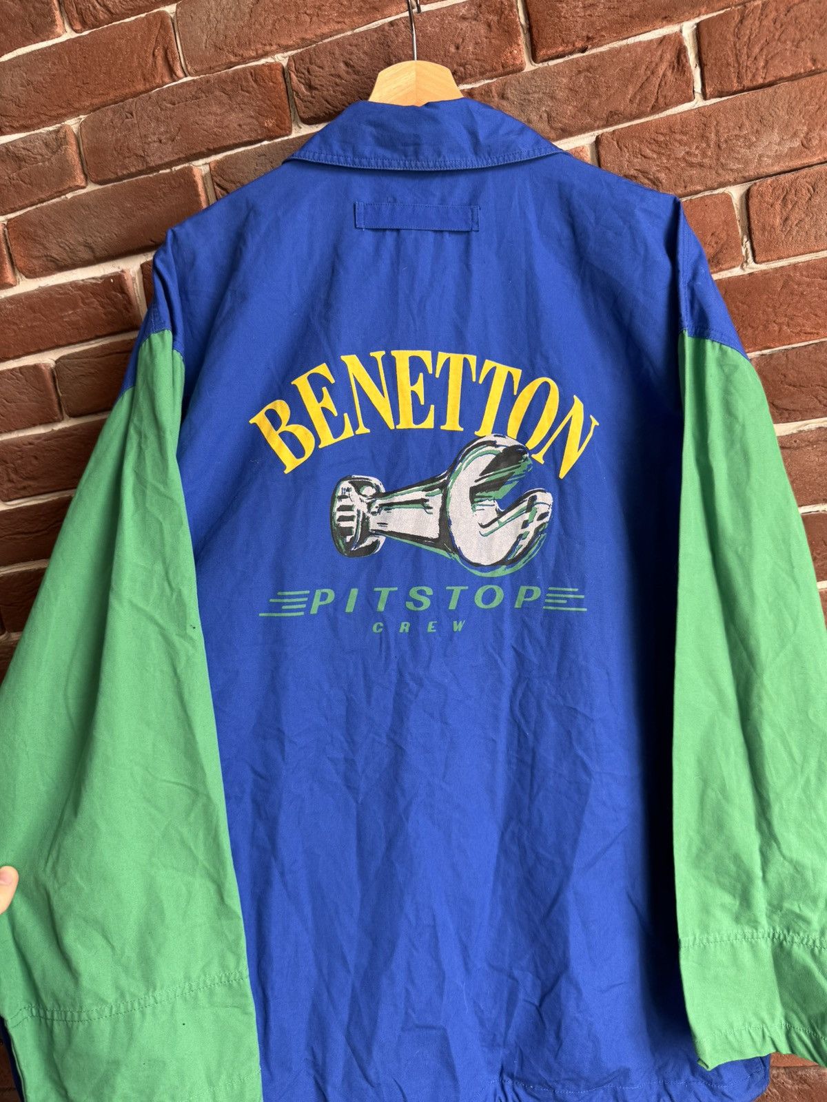 Benetton Vintage Benetton F1 Pitstop Crew Racing Team Light Jacket Size US L / EU 52-54 / 3 - 10 Thumbnail